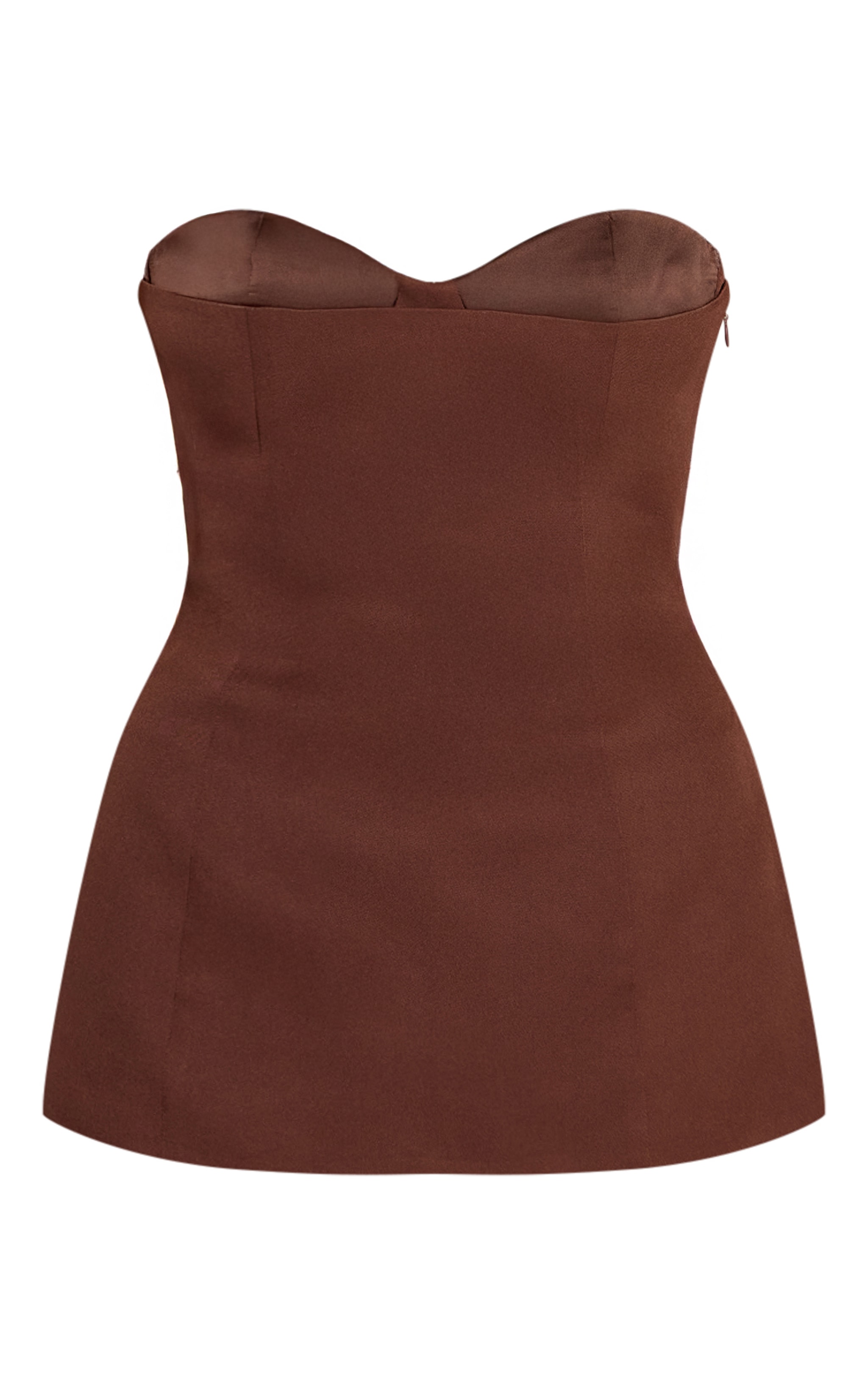 Chocolate Structured Woven Longline Corset  image 5