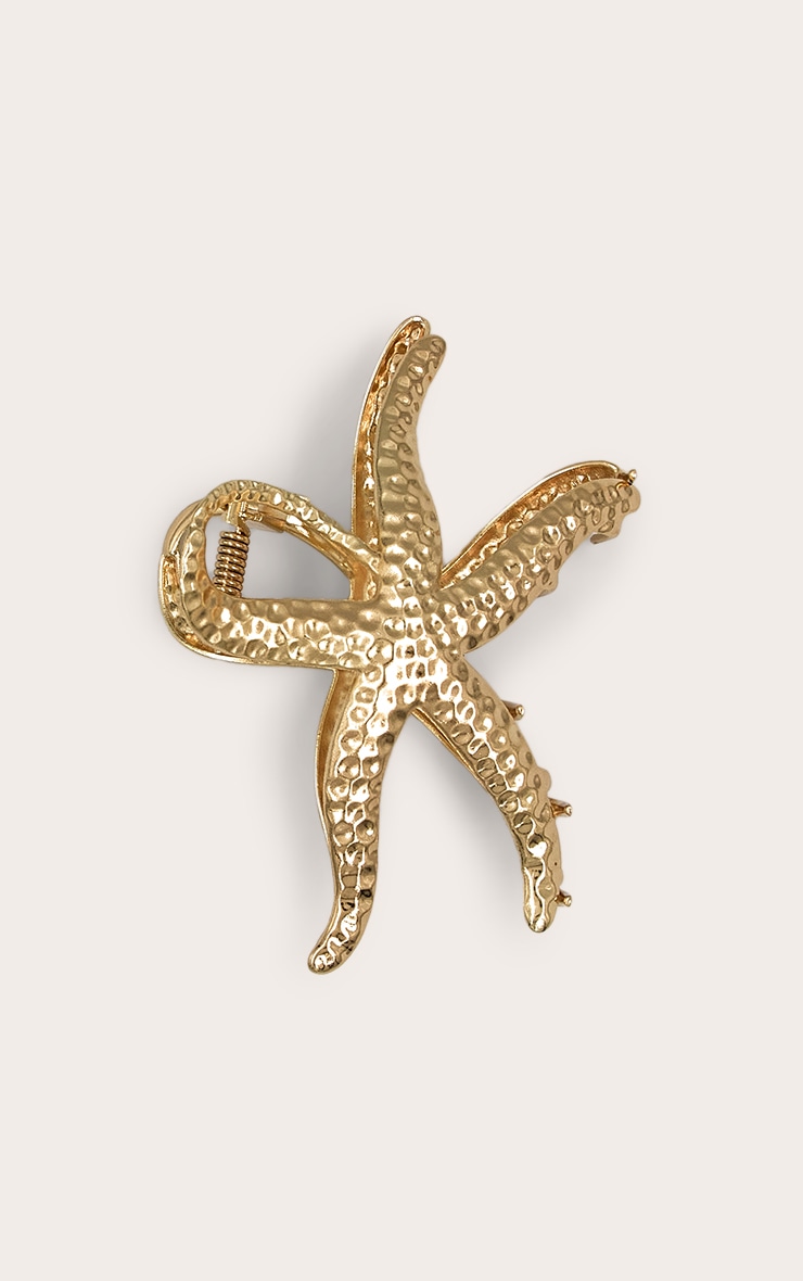 Gold Starfish Claw Clip image 2