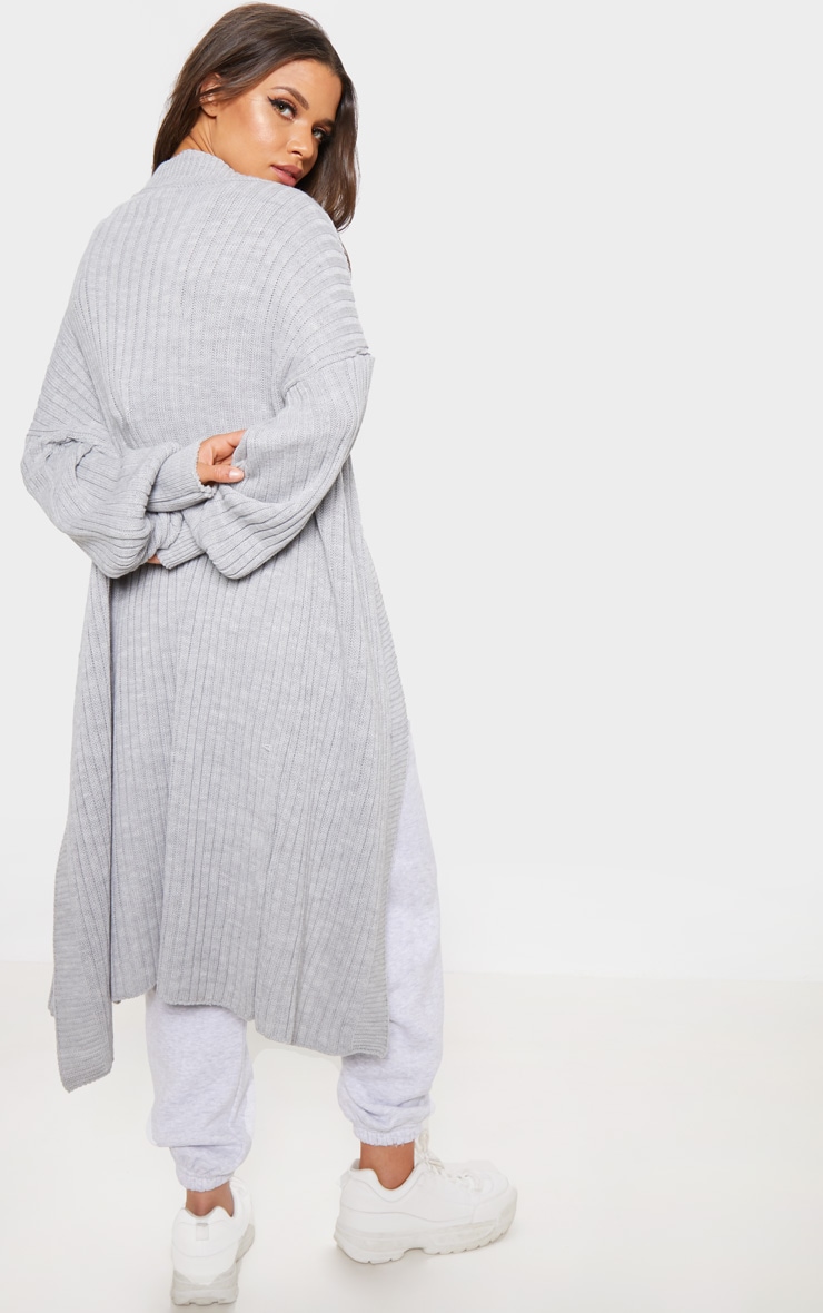 grey midi cardigan