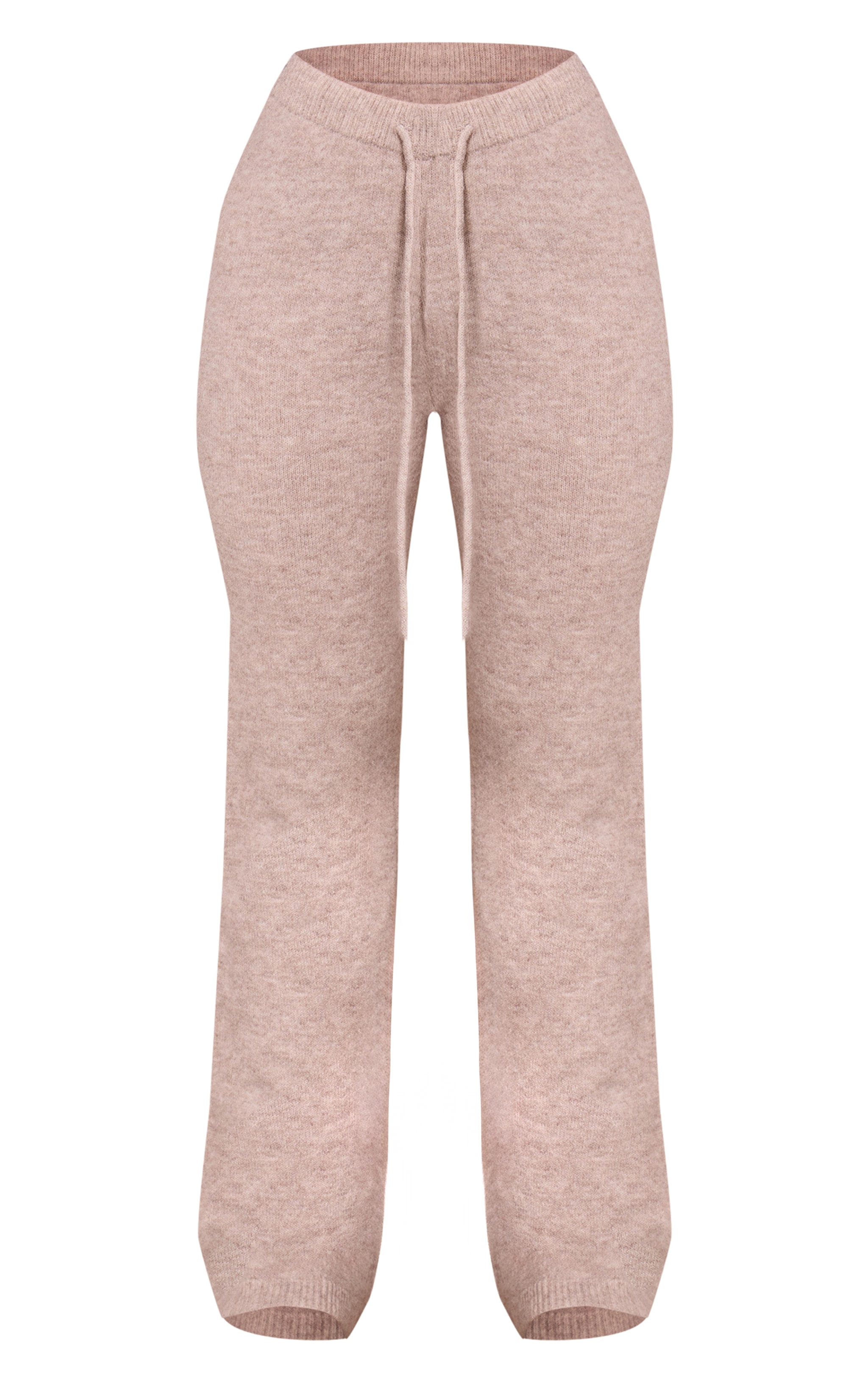 Petite Beige Drawstring Knitted Pants image 5