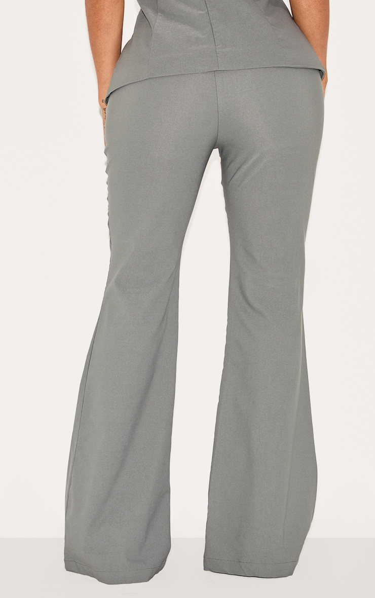 Shape Pantalon flare tissé strecth gris anthracite à taille haute image 3