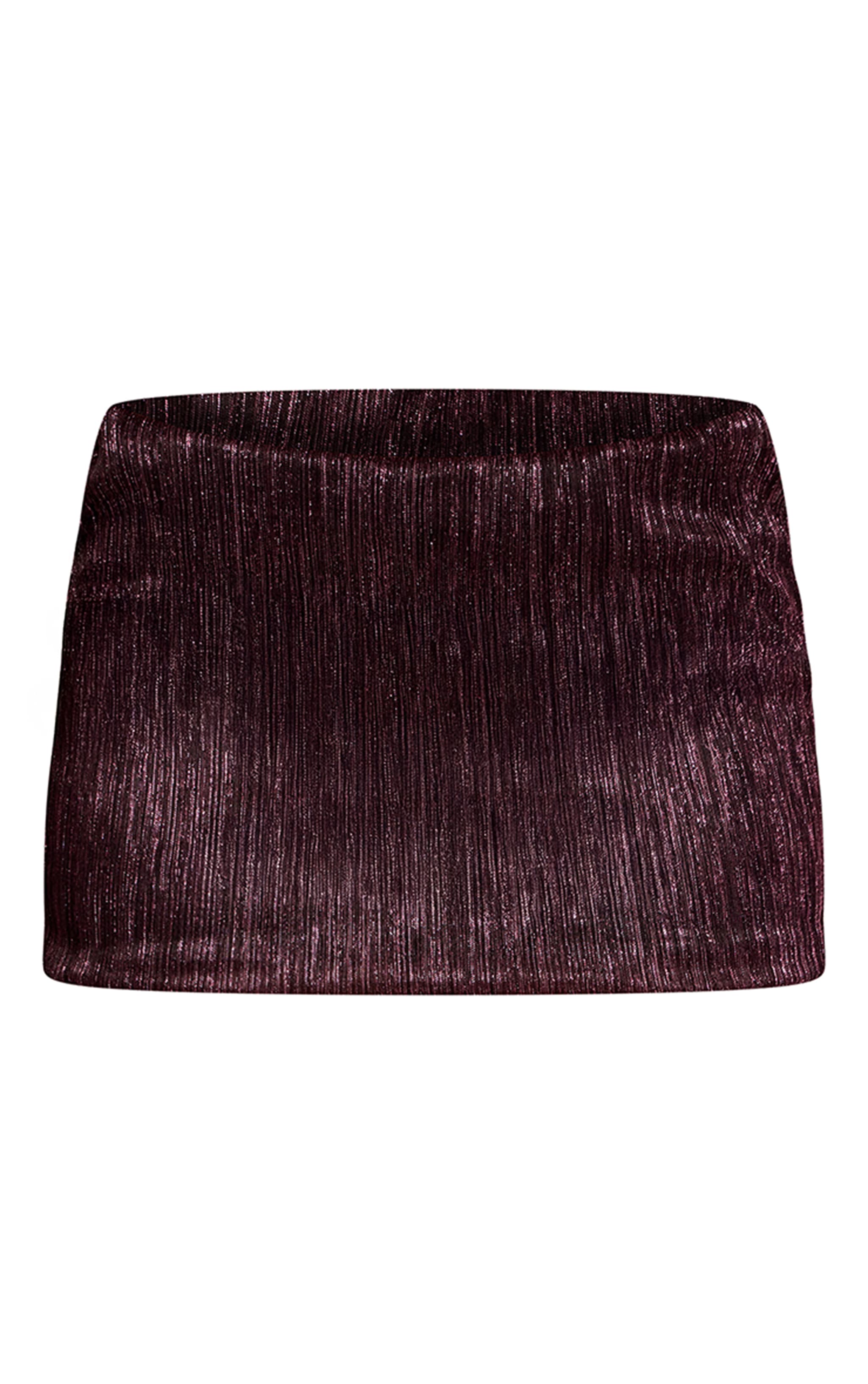 Plum Glitter Textured Mini Skirt image 6