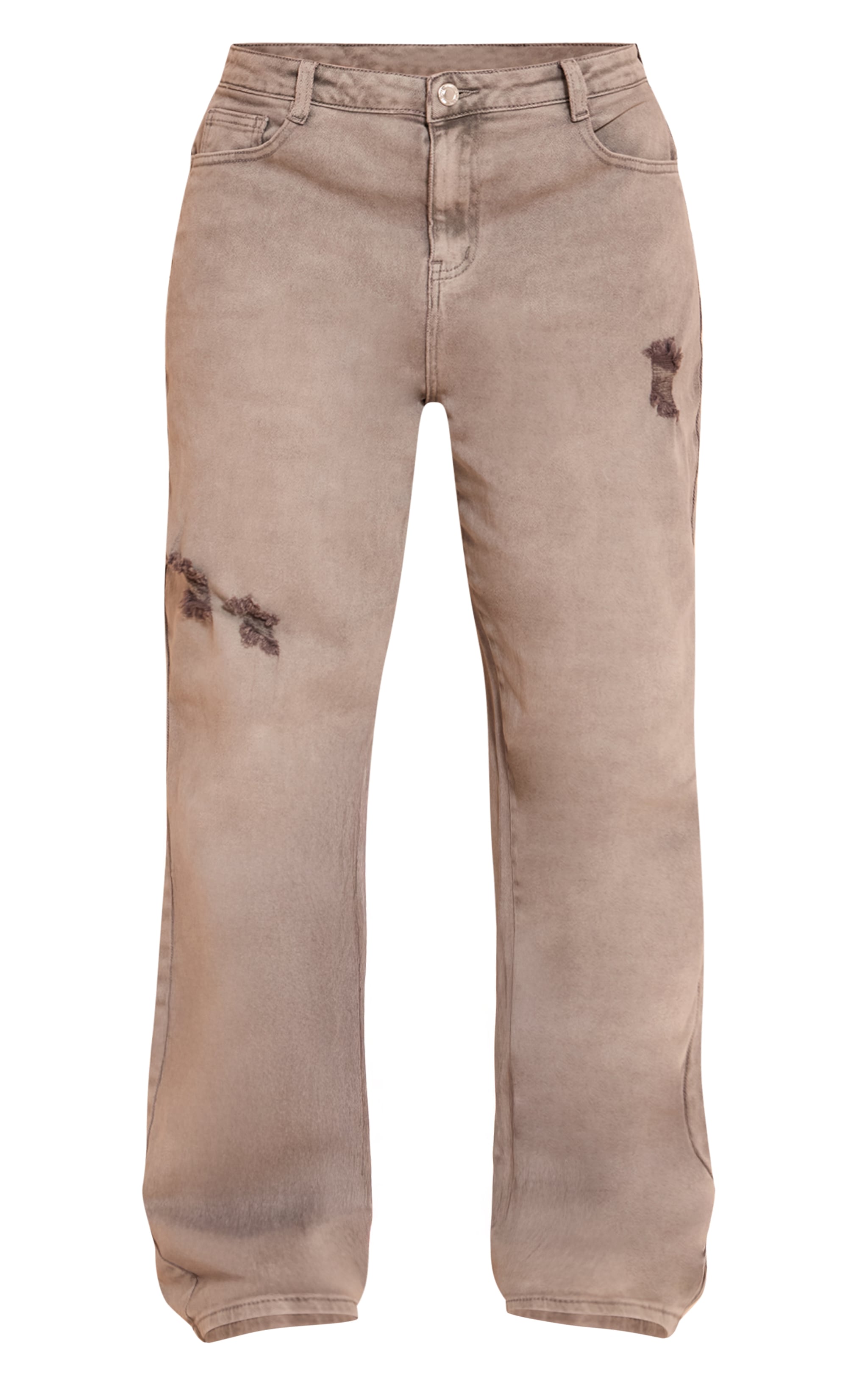 Shape Mushroom Stretch Washed Mid Rise Denim Wide Leg Jeans image 5