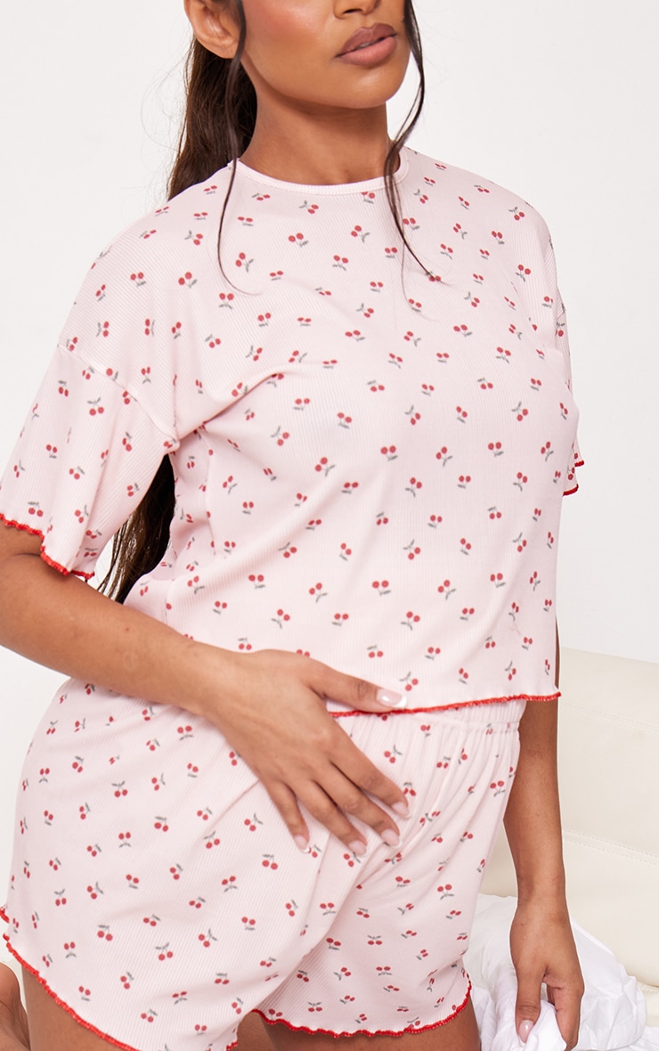 Pink pyjama top deals