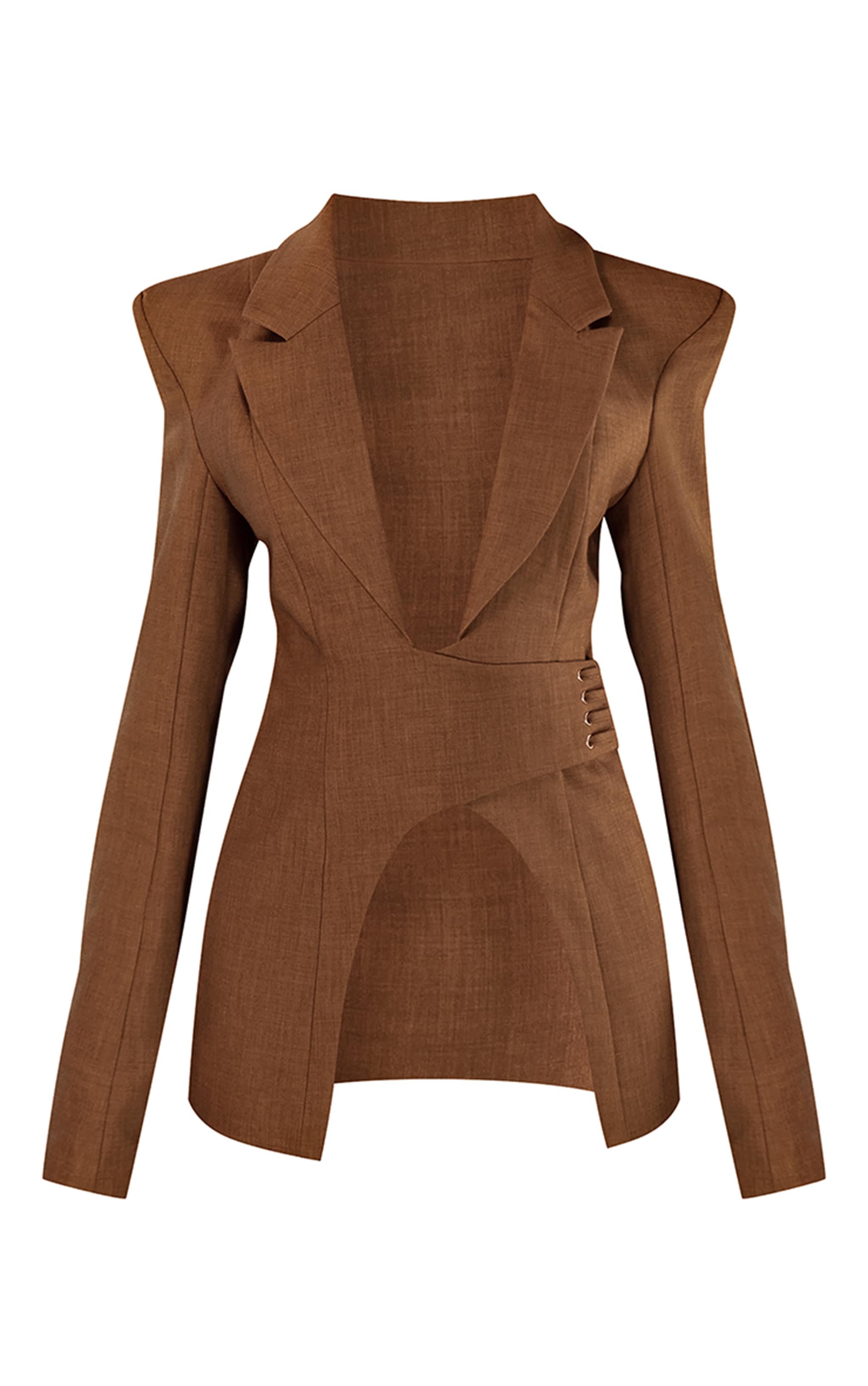 PLT Label Dark Sage Tailored Cinched Waist Blazer image 5