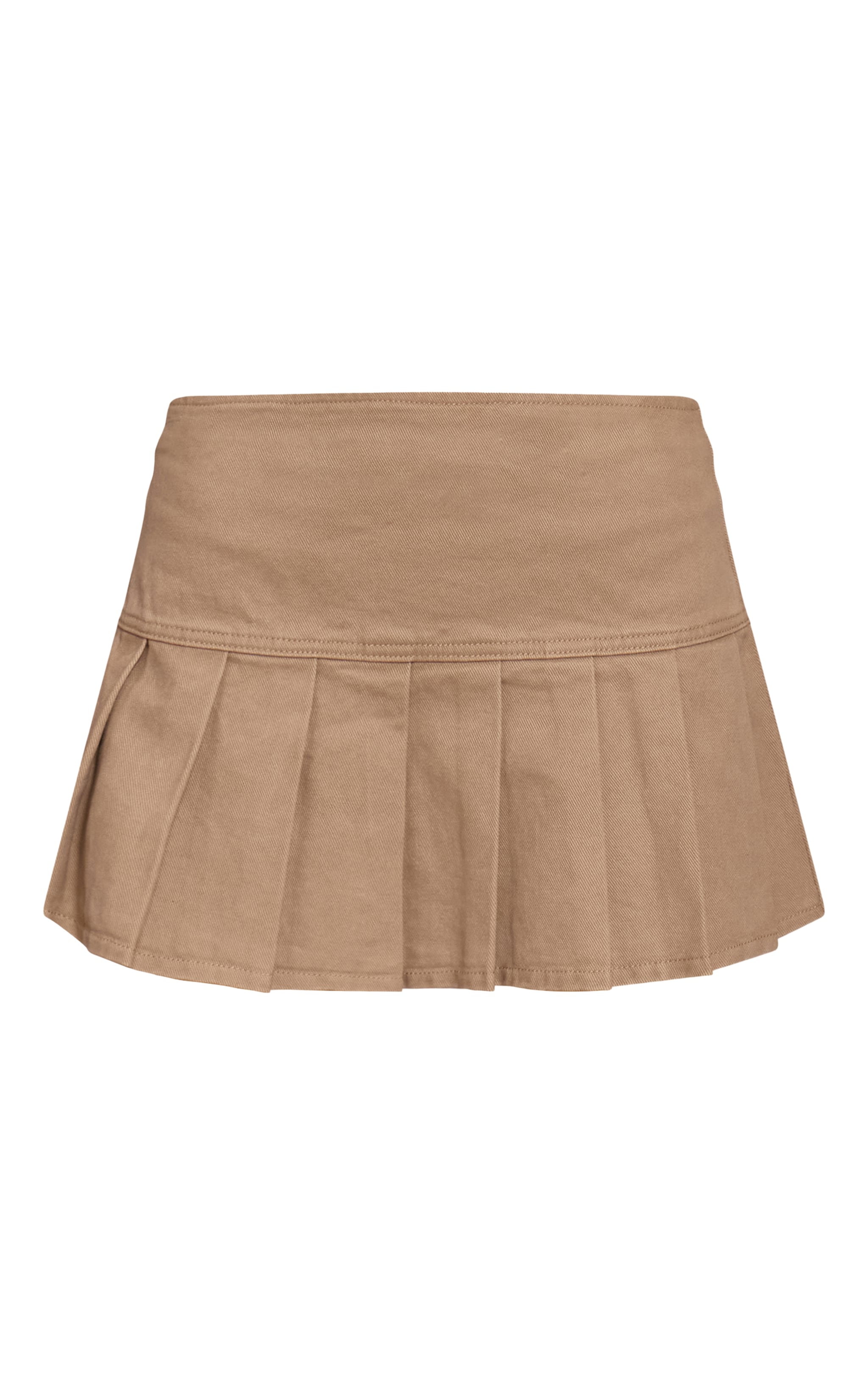 Stone Pleated Denim Mini Skirt image 6