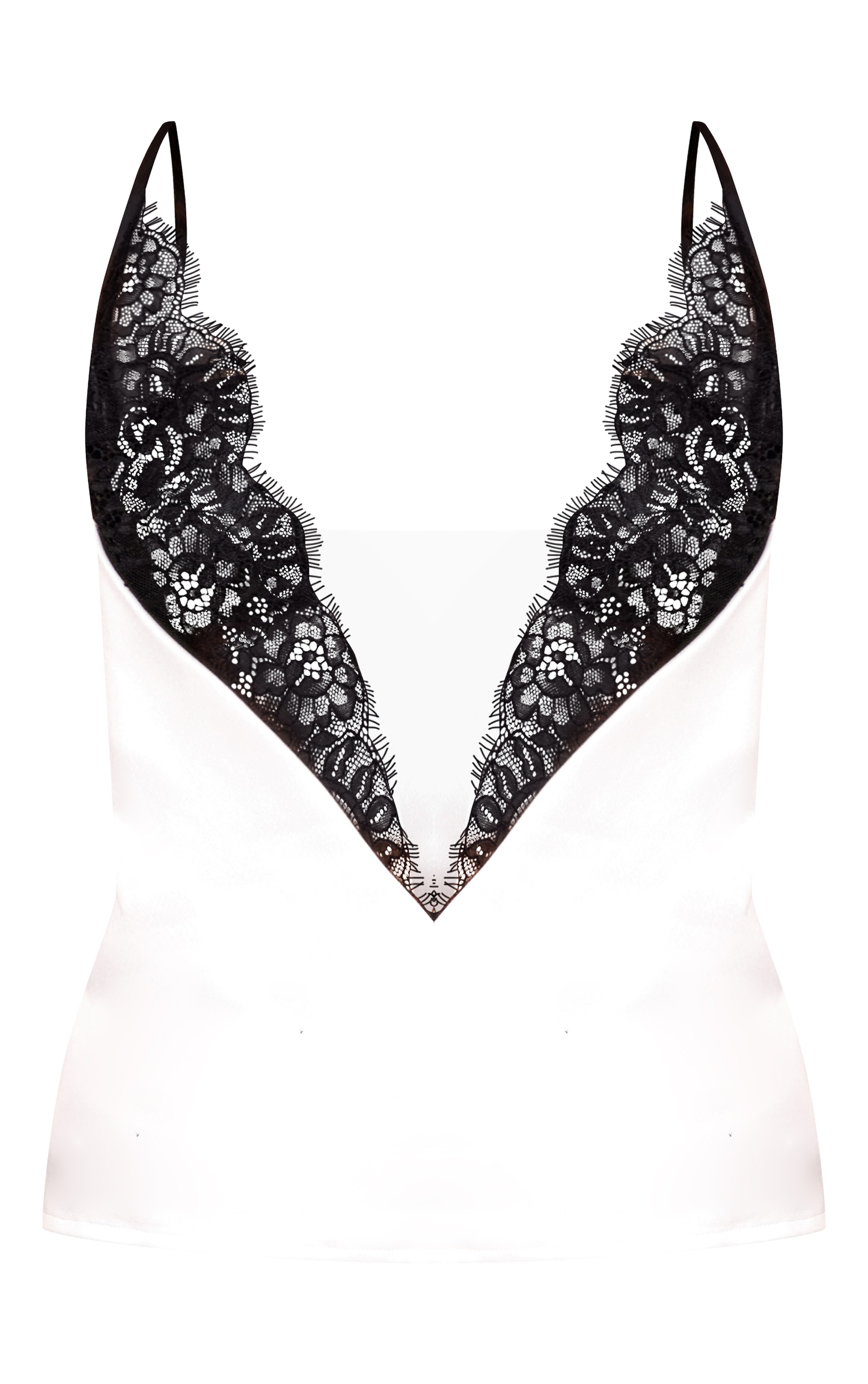Petite Monochrome Lace Cut Out Bra Detail Top image 5