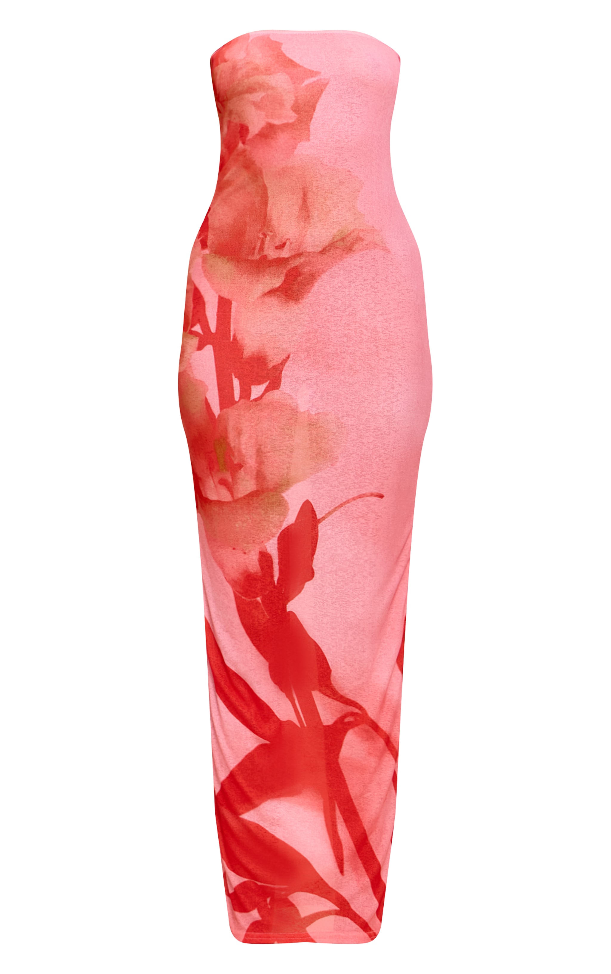 Pink Onion Skin Bandeau Floral Print Maxi Dress image 5