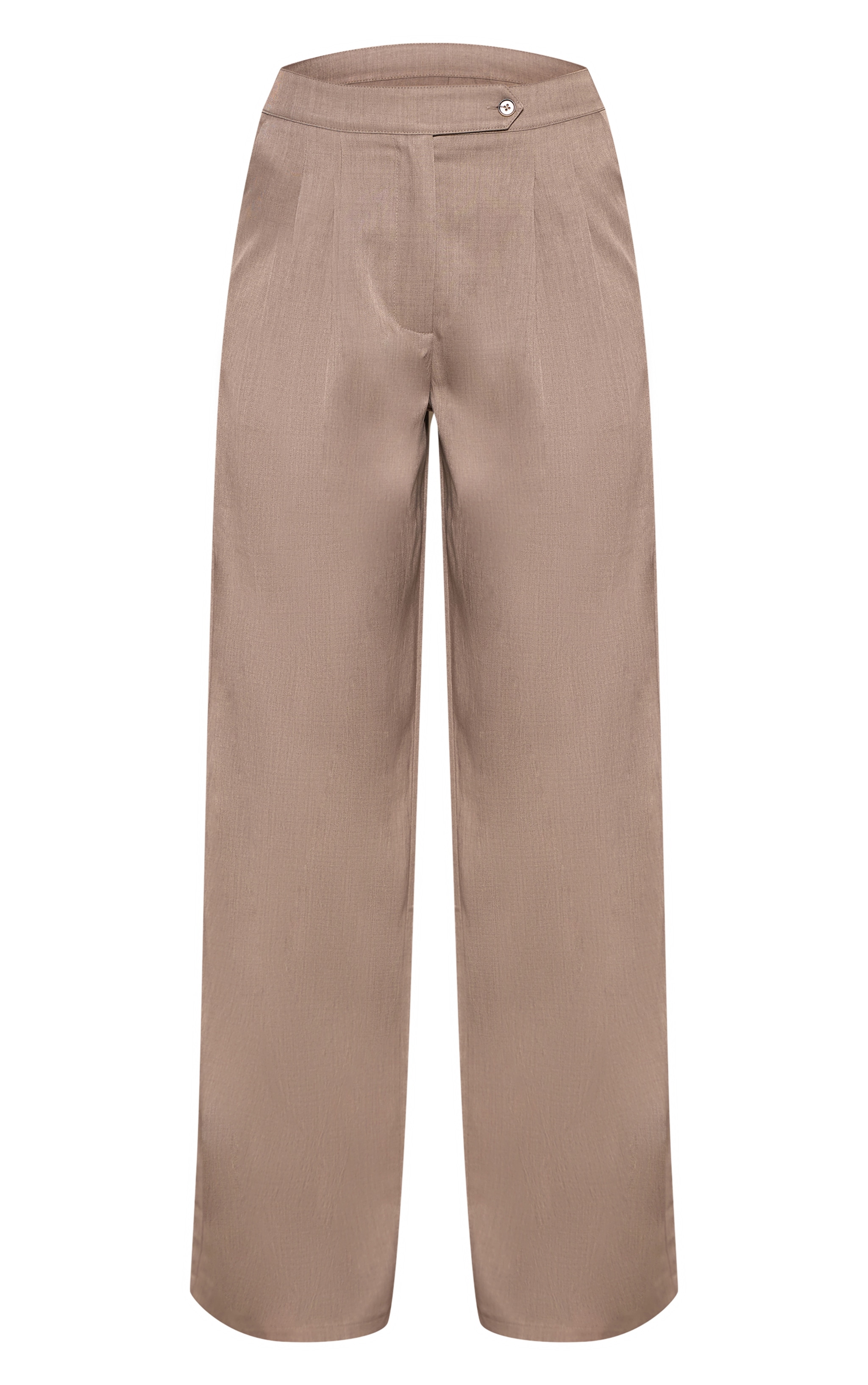 Taupe Tailored Woven Pleated Wide Leg Pants image 5