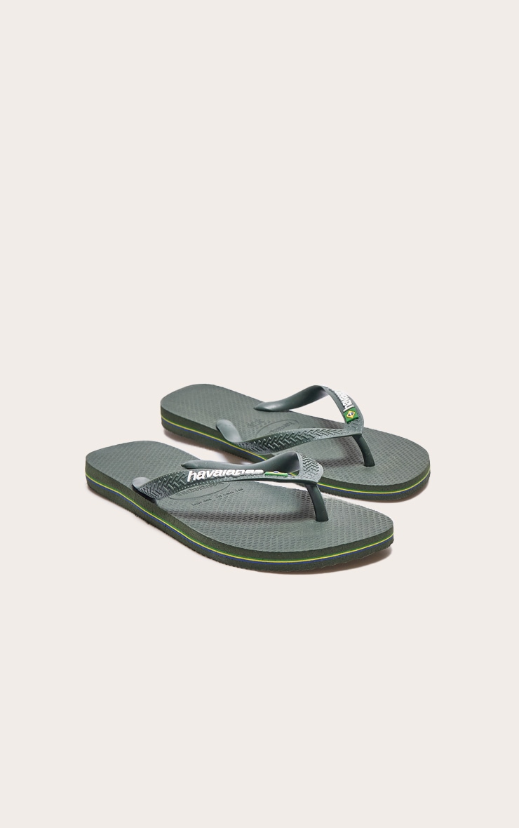 Havaianas Tongs classiques vertes à logo Brésil image 2