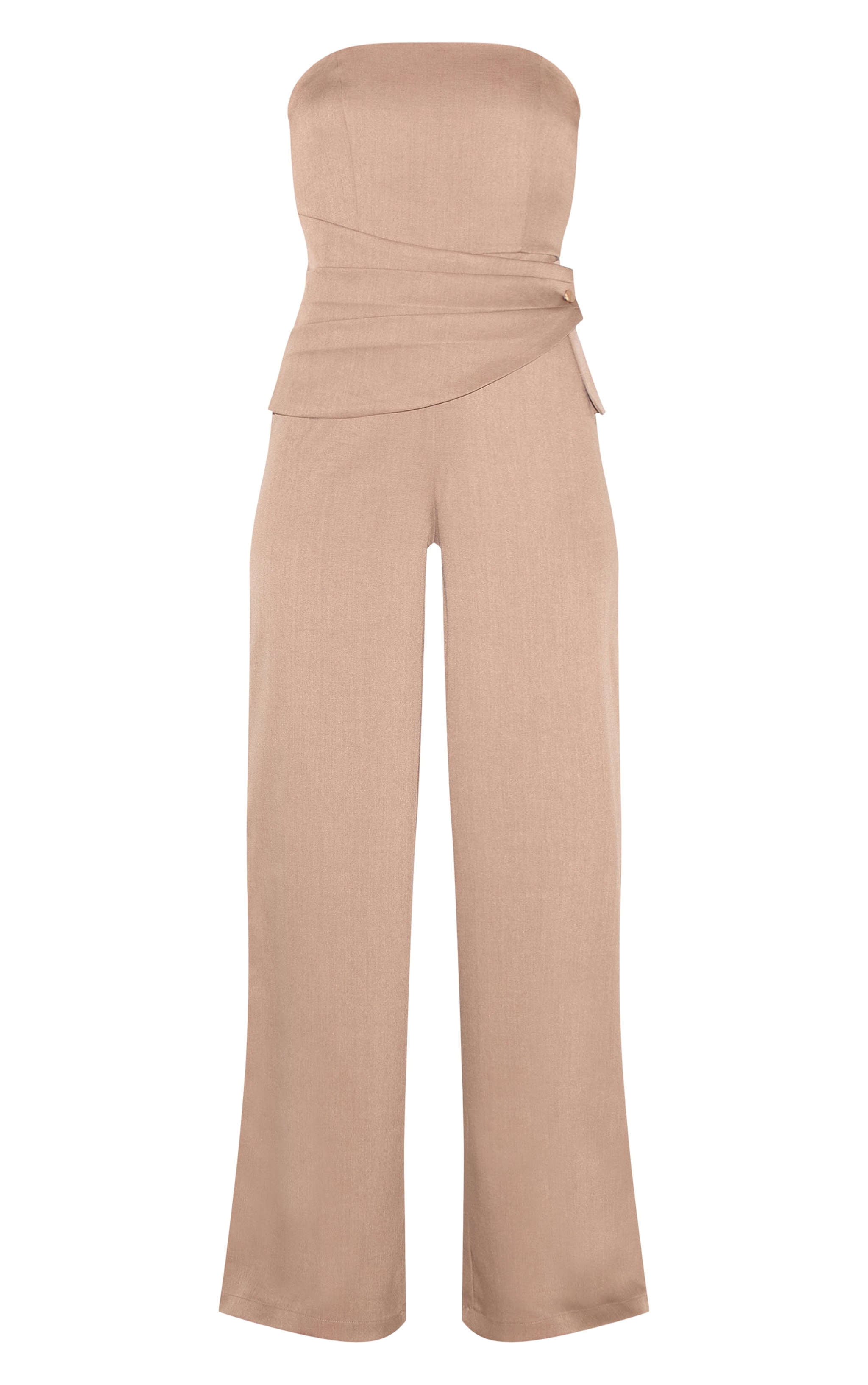 Combinaison bustier tissée gris champignon nouée image 5