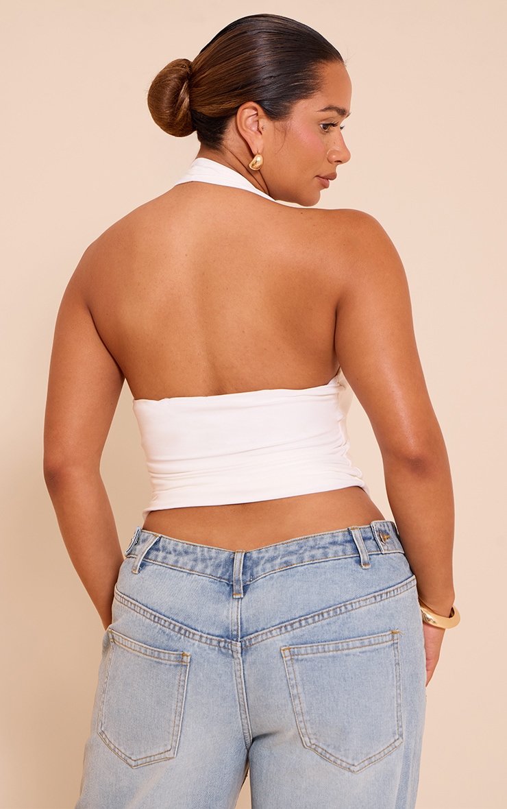 Shape white Slinky Halterneck Top image 2