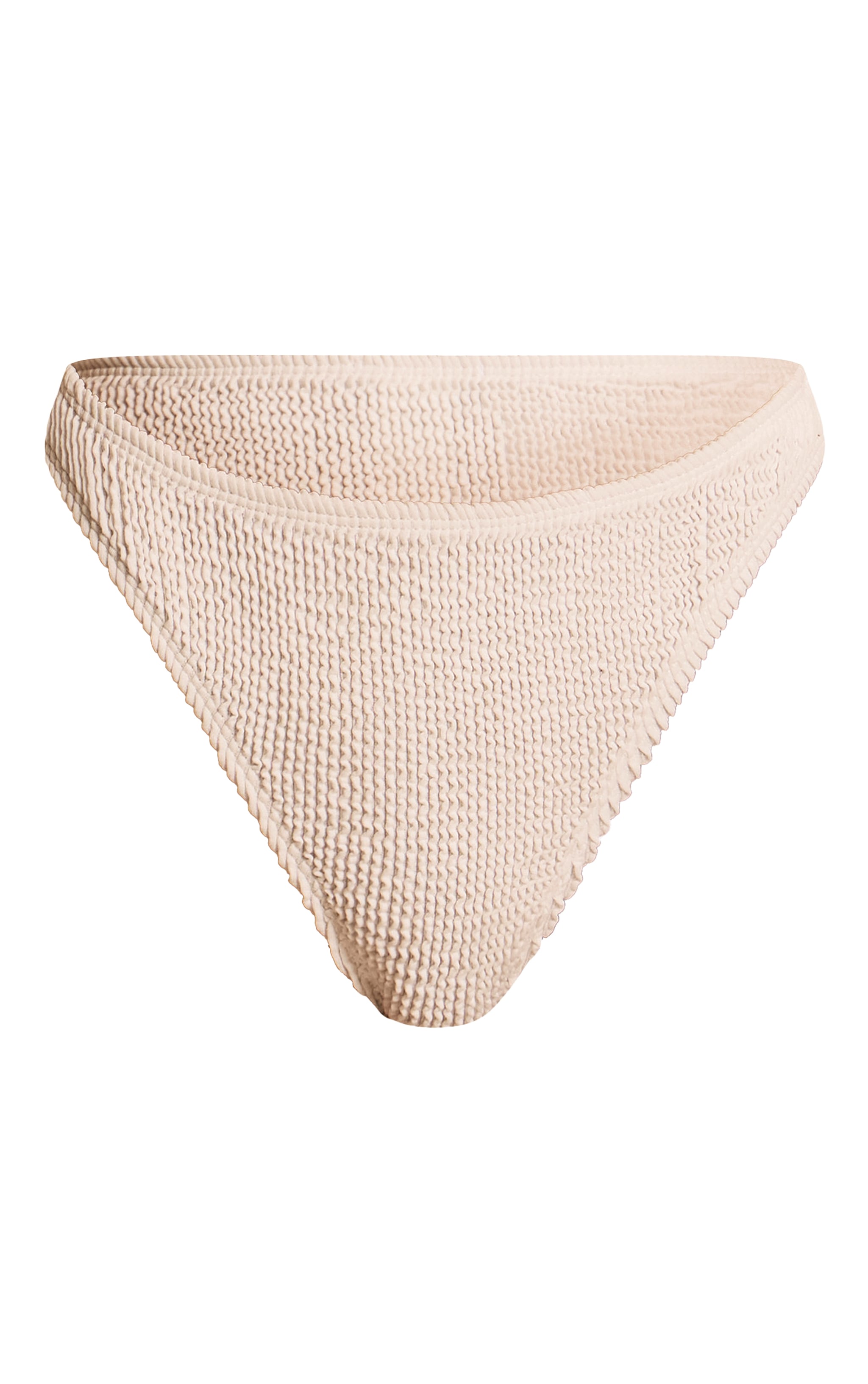 White Crinkle Tanga Bikini Bottoms image 1