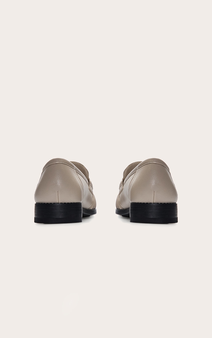 Cream PU Loafer image 4