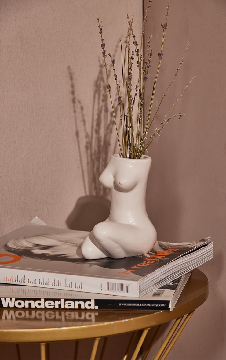 White Silhouette Sitting Vase
