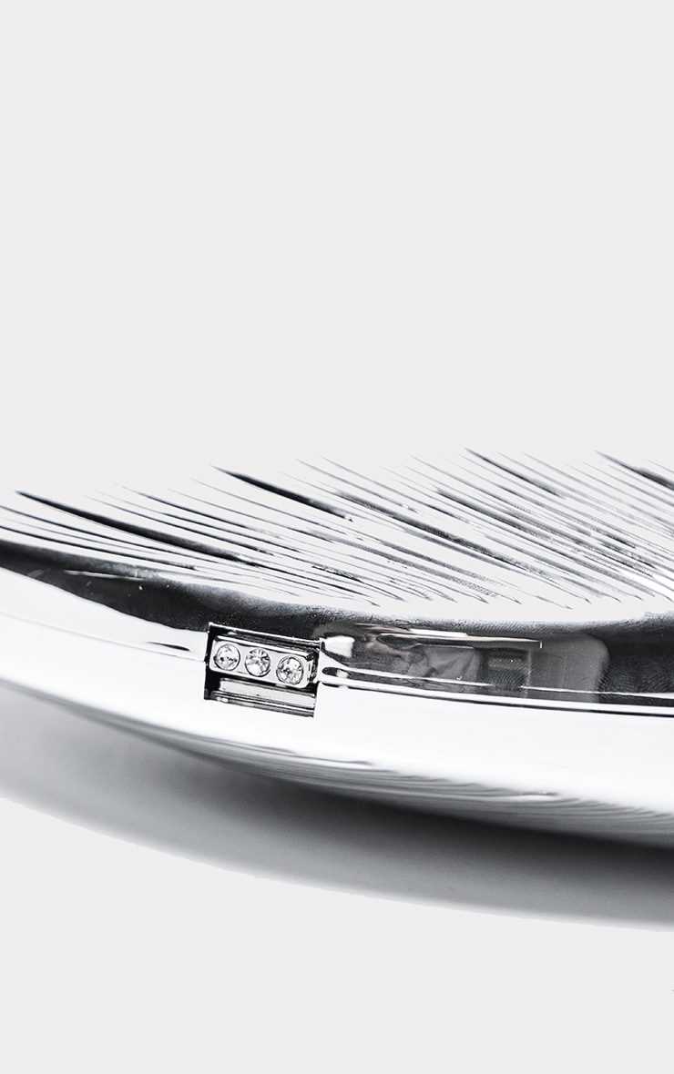 Silver Hard Shell Clutch image 5