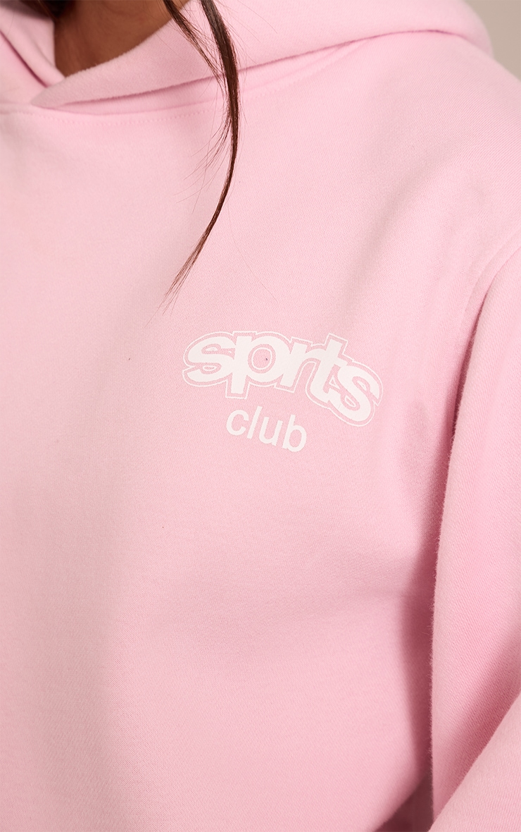Baby Pink PLT Sports Club Pullover Hoodie image 4
