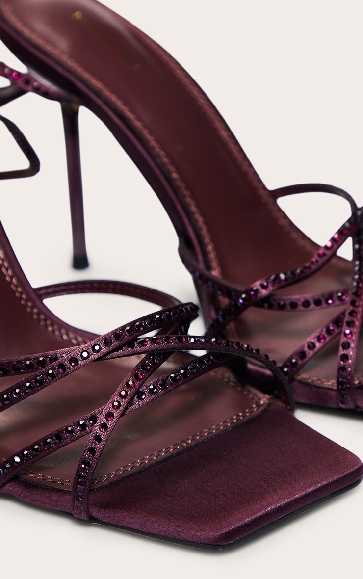 Plum Hot Fix Strappy Heeled Sandal image 5