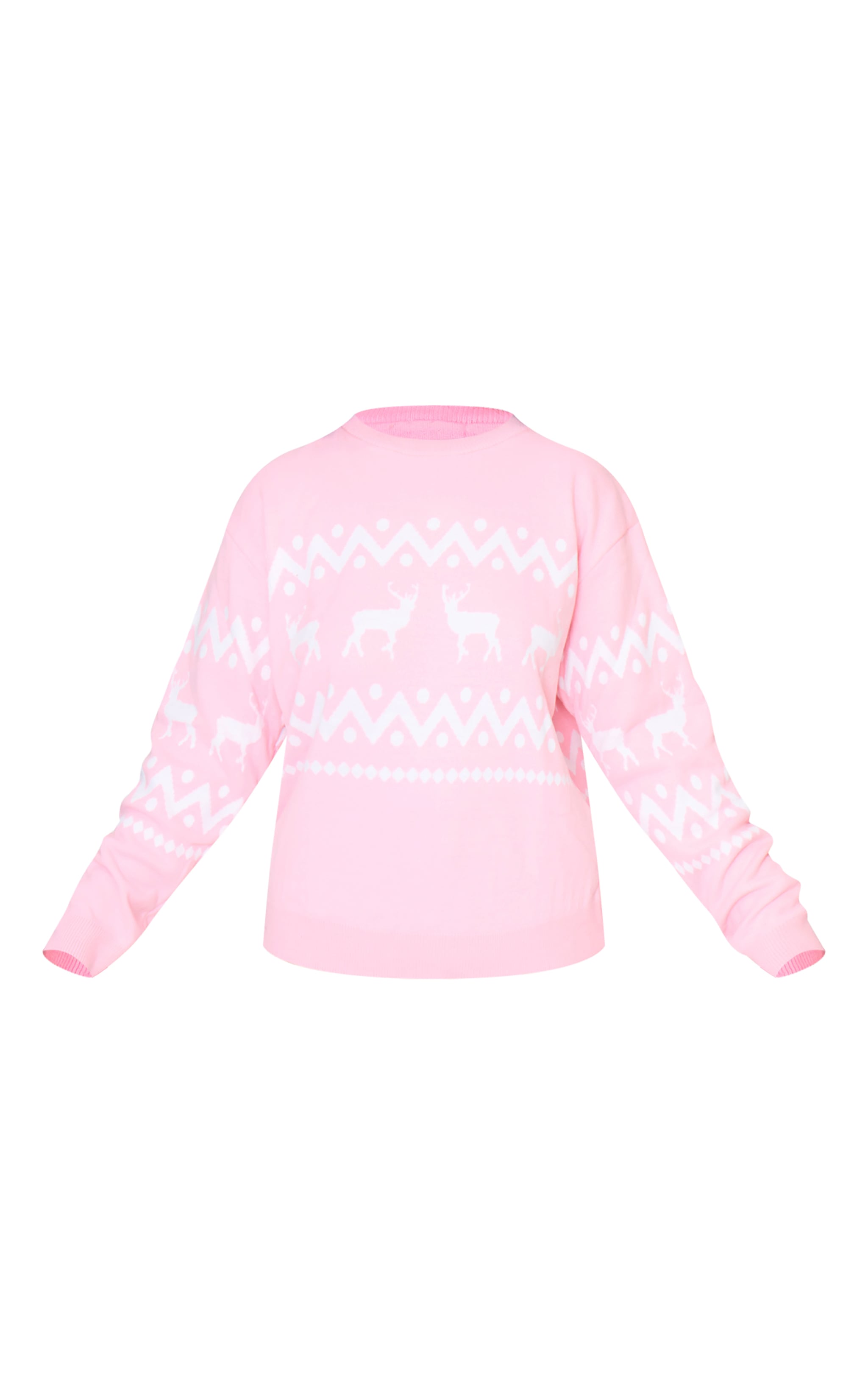 Plus Pink Oversized Fairisle Panel Christmas Sweater image 5