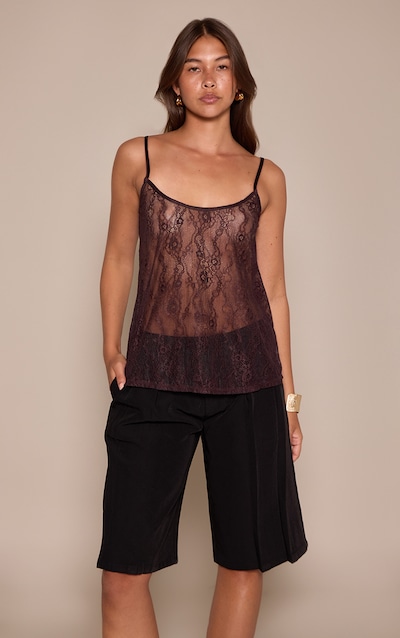 Black Woven Pleat Detail Jorts