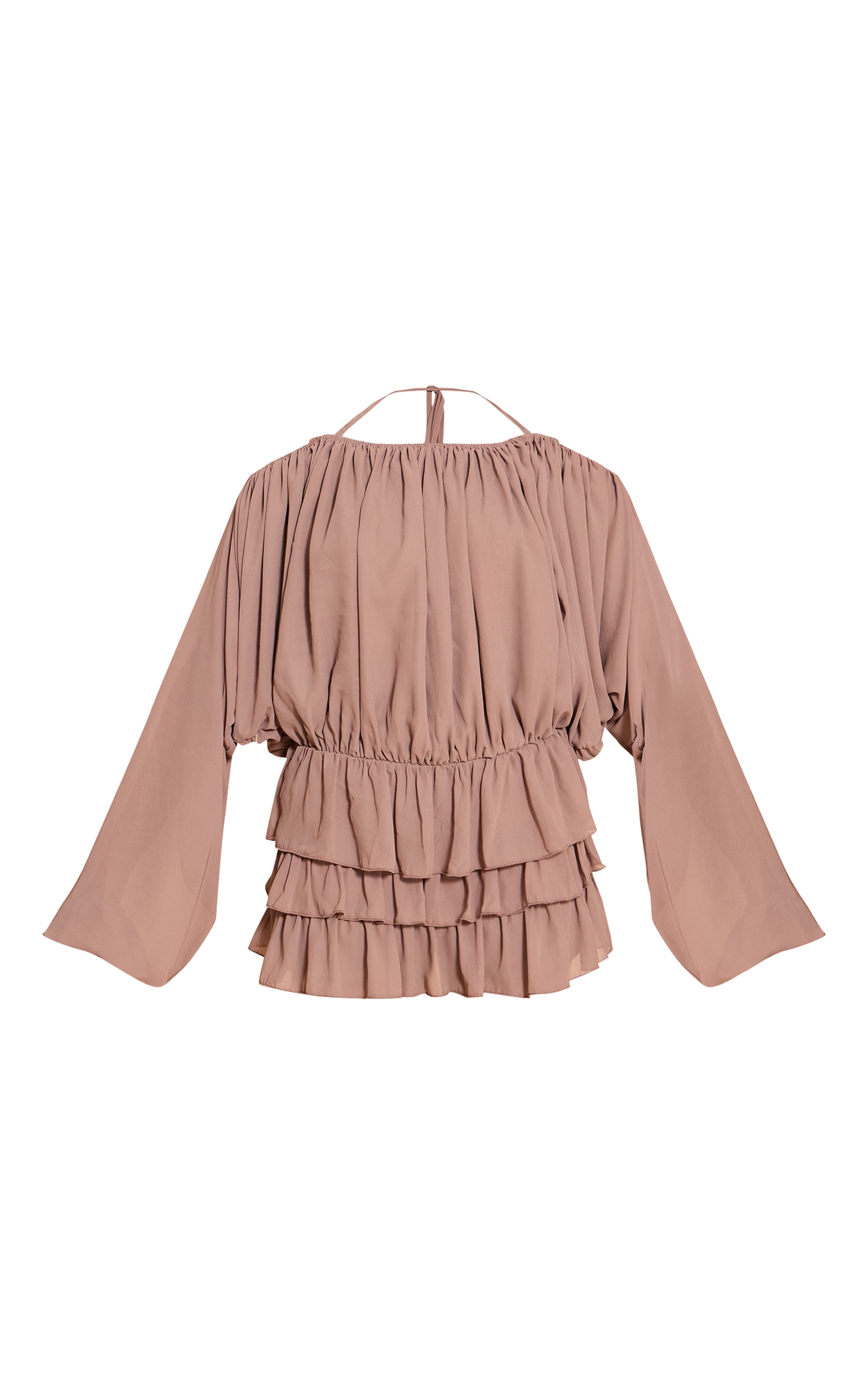 Mushroom Chiffon Frill Detail Playsuit image 5