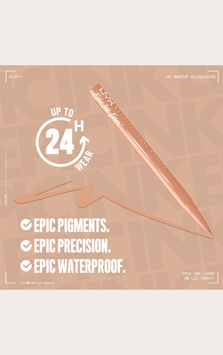 NYX PMU Eyeliner feutre liquide résistant à l'eau Epic Ink Liner Lil Toasty image 2
