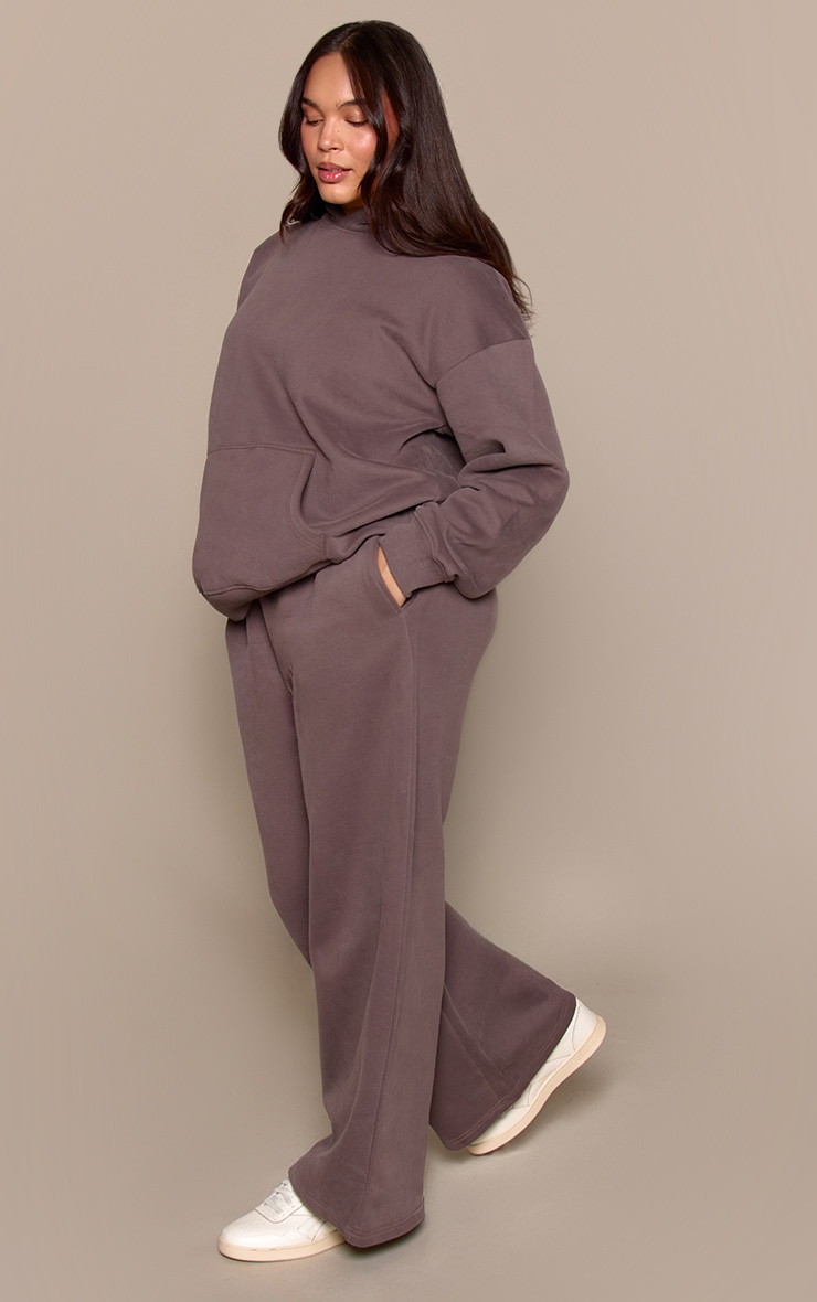 Plus Charcoal Grey Cuffed Leg Sweatpants image 2