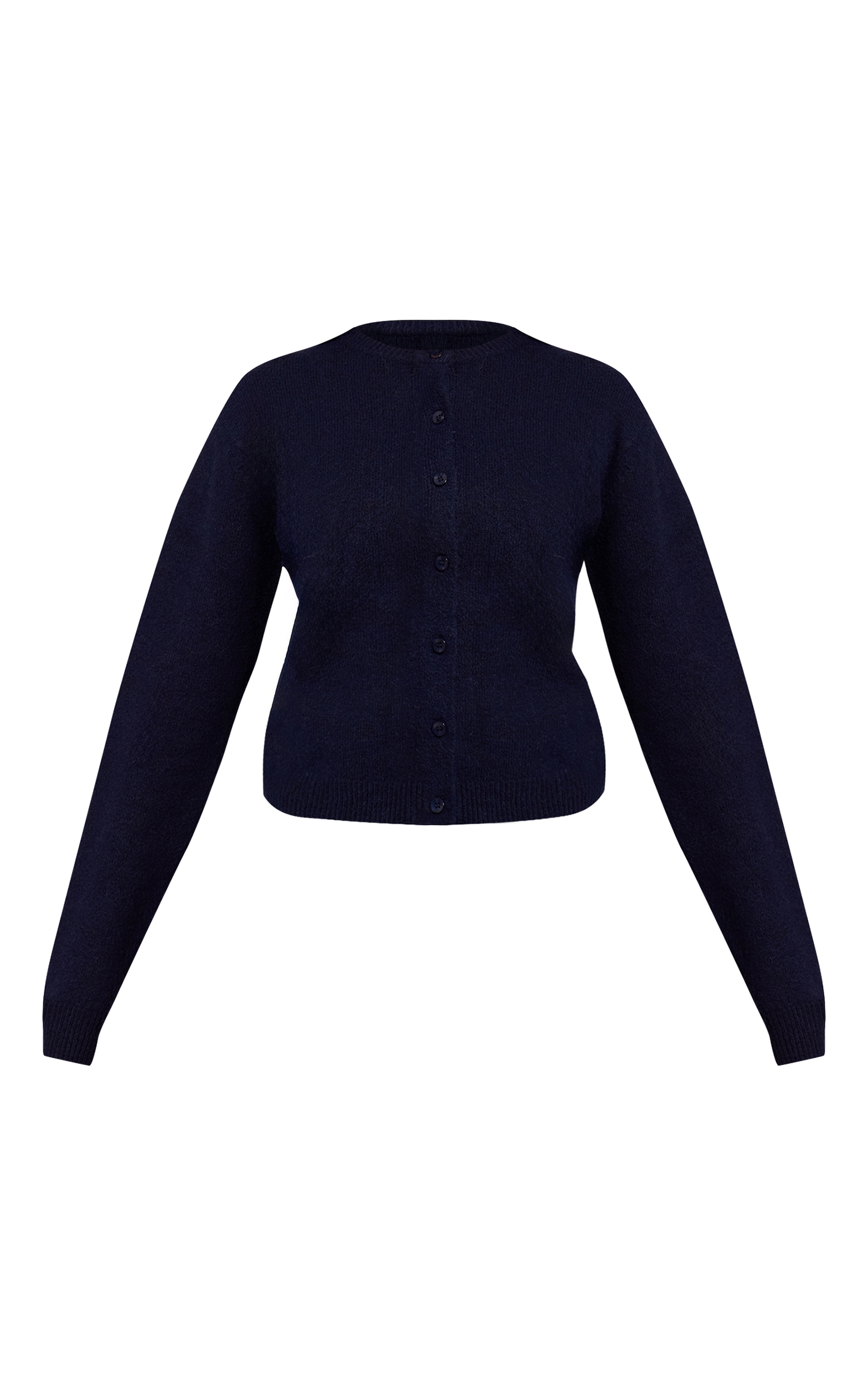 Petite Navy Knit Button Through Cardigan image 5
