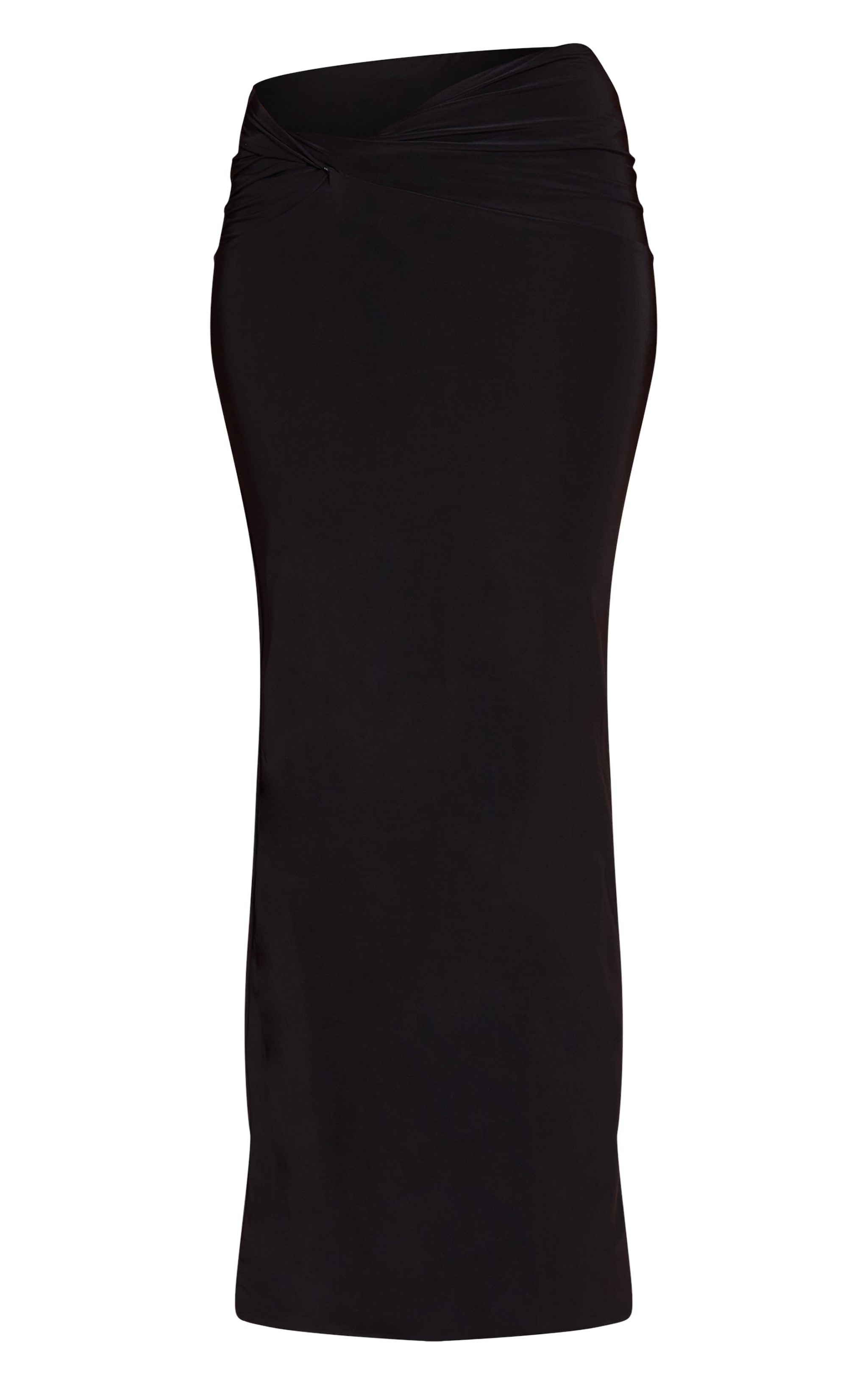 Black Double Slinky Twist Maxi Skirt image 5
