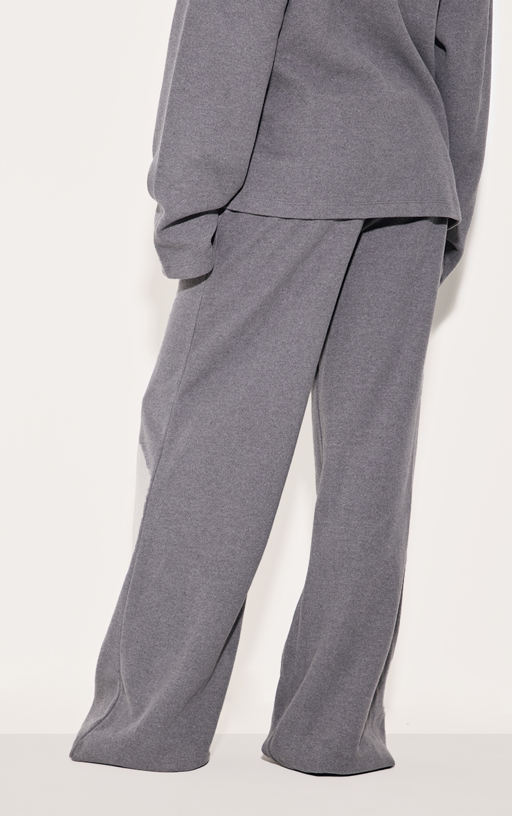 Pantalon large ample épais côtelé brossé gris anthracite image 3