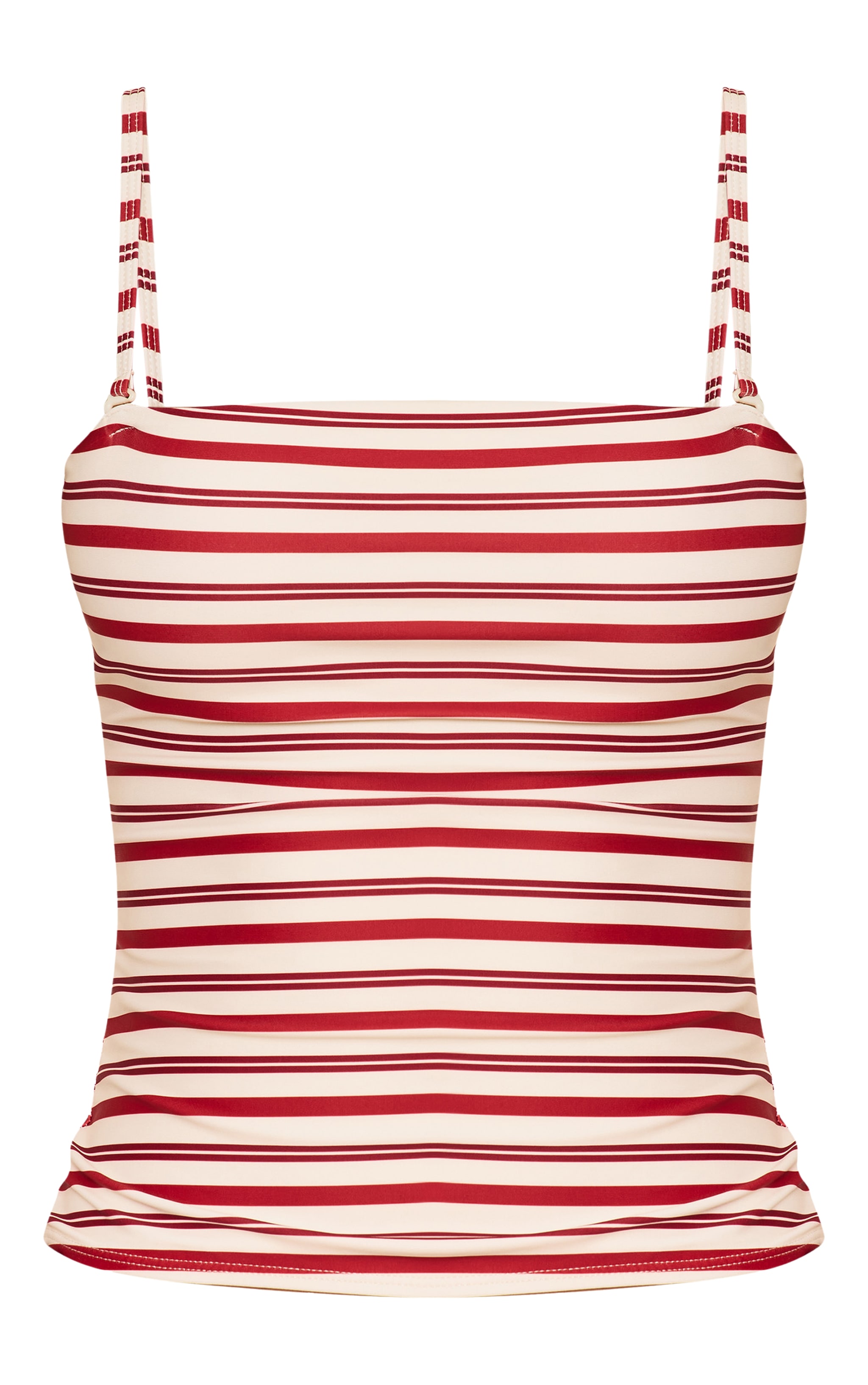 Red Striped Tankini Top image 5