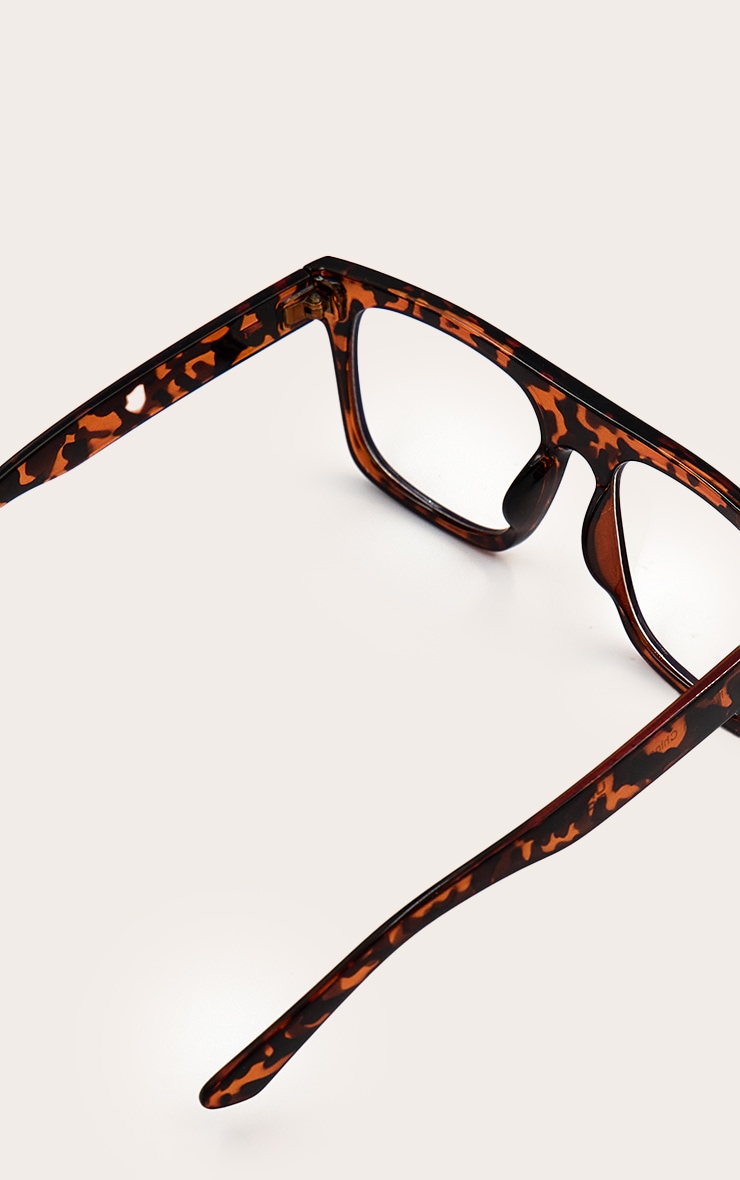 Lunettes de repos carrées en écaille à verres anti-lumière bleue image 4
