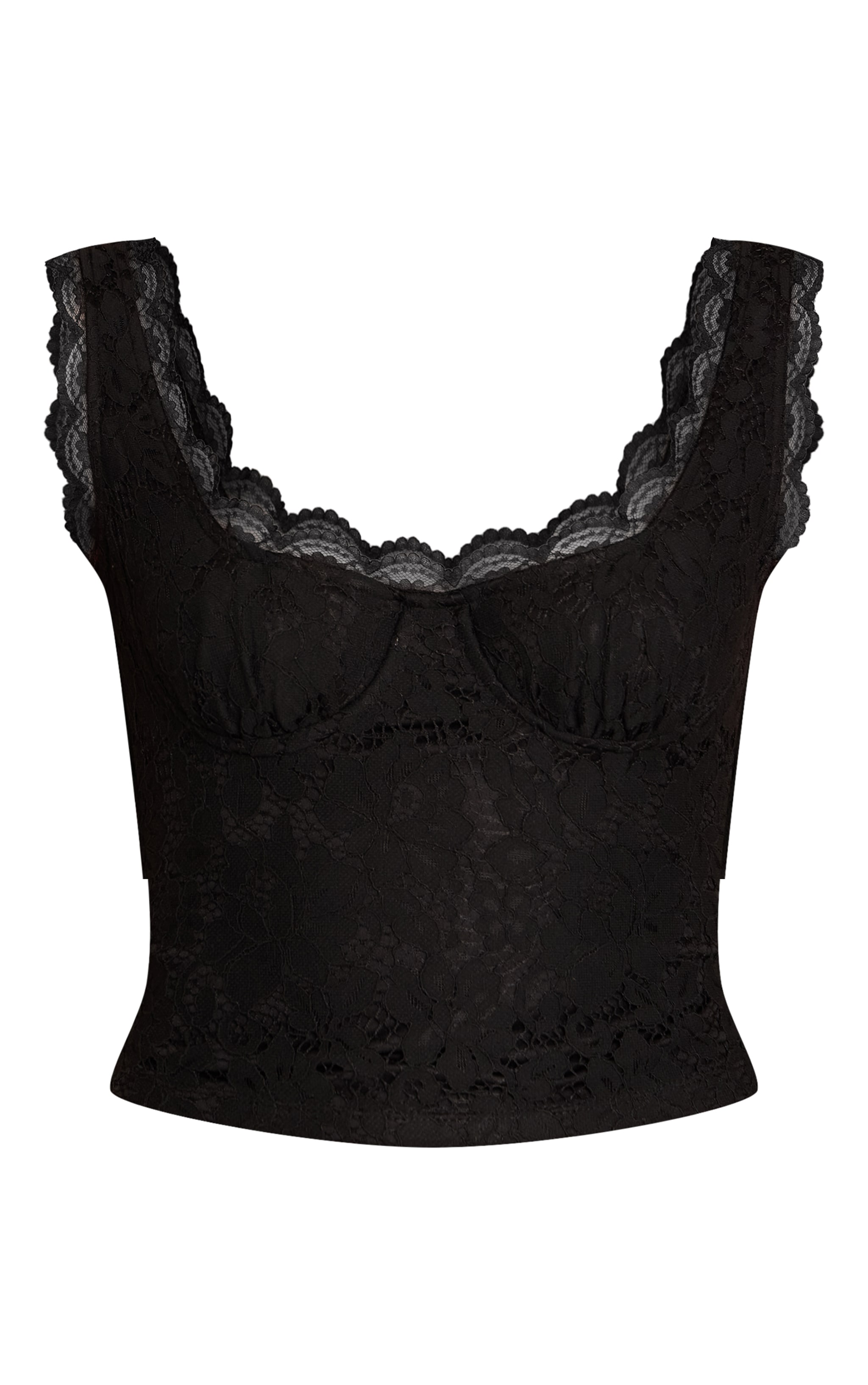 Black Lace Crop Corset image 5
