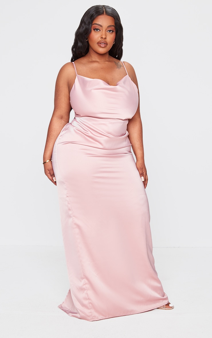 Shape Rose Satin Bandeau Midi Dress Satin Pink Bandeau Midi Dress ASOS  Women's Pink Bandeau Midi Dress