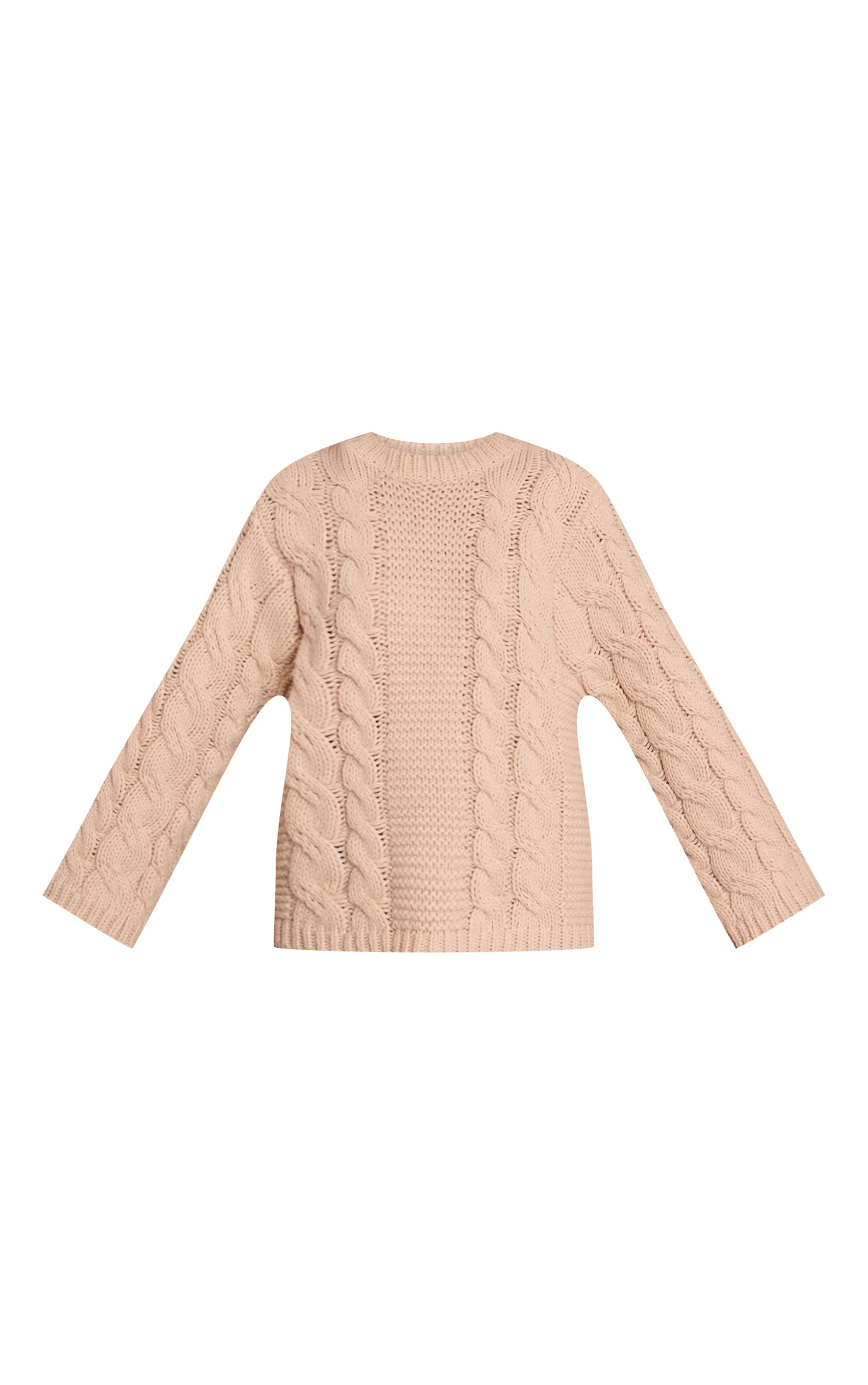 Oatmeal Cable Knit Jumper image 5