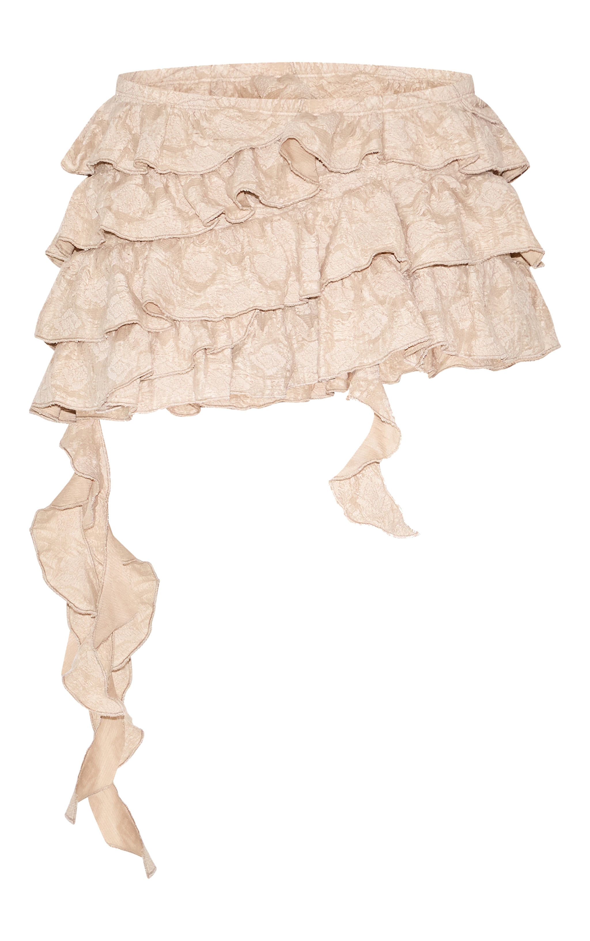 Sage Textured Tiered Rara Mini Skirt image 6