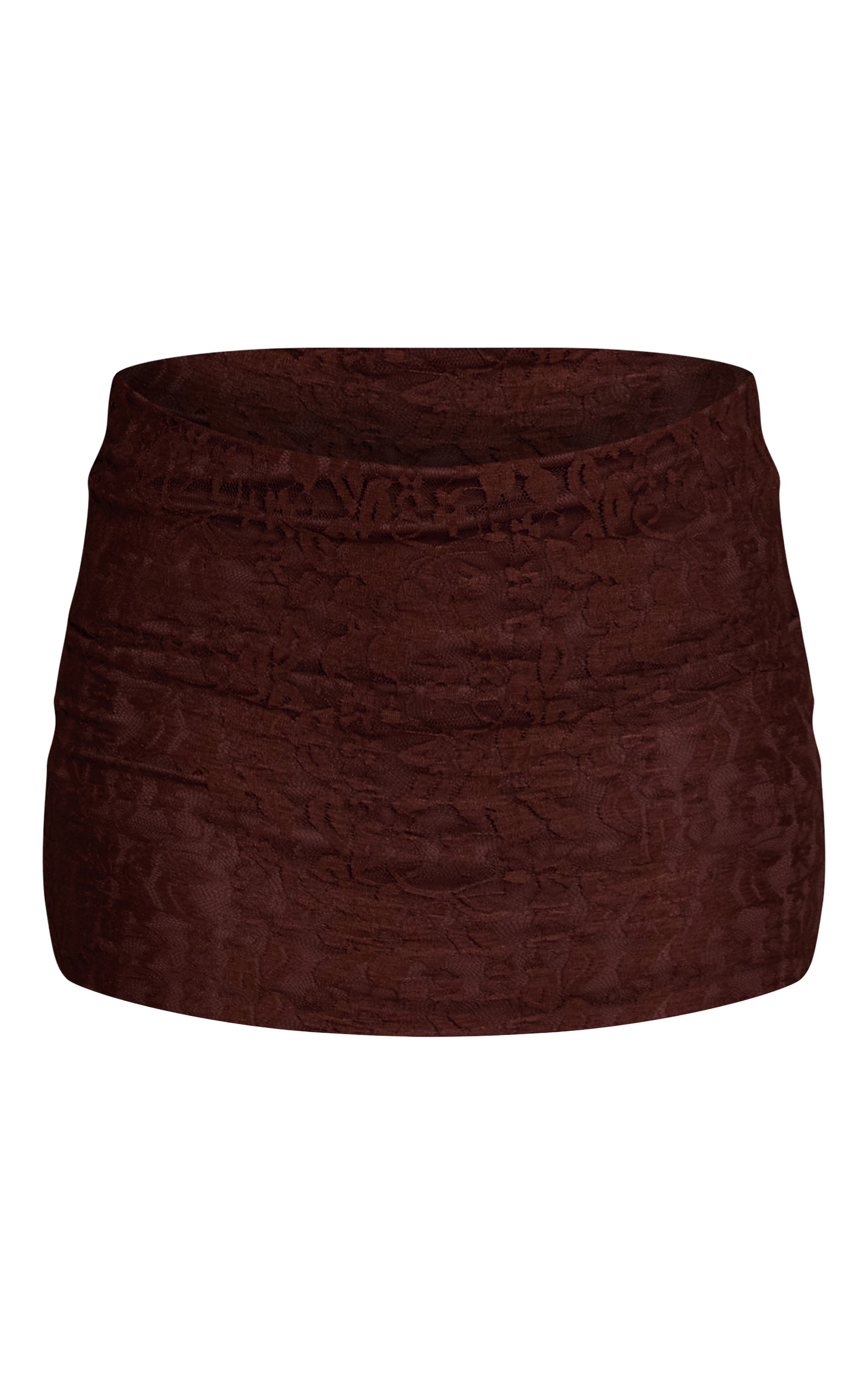 Brown Lace Mini Skirt Mid Rise image 6