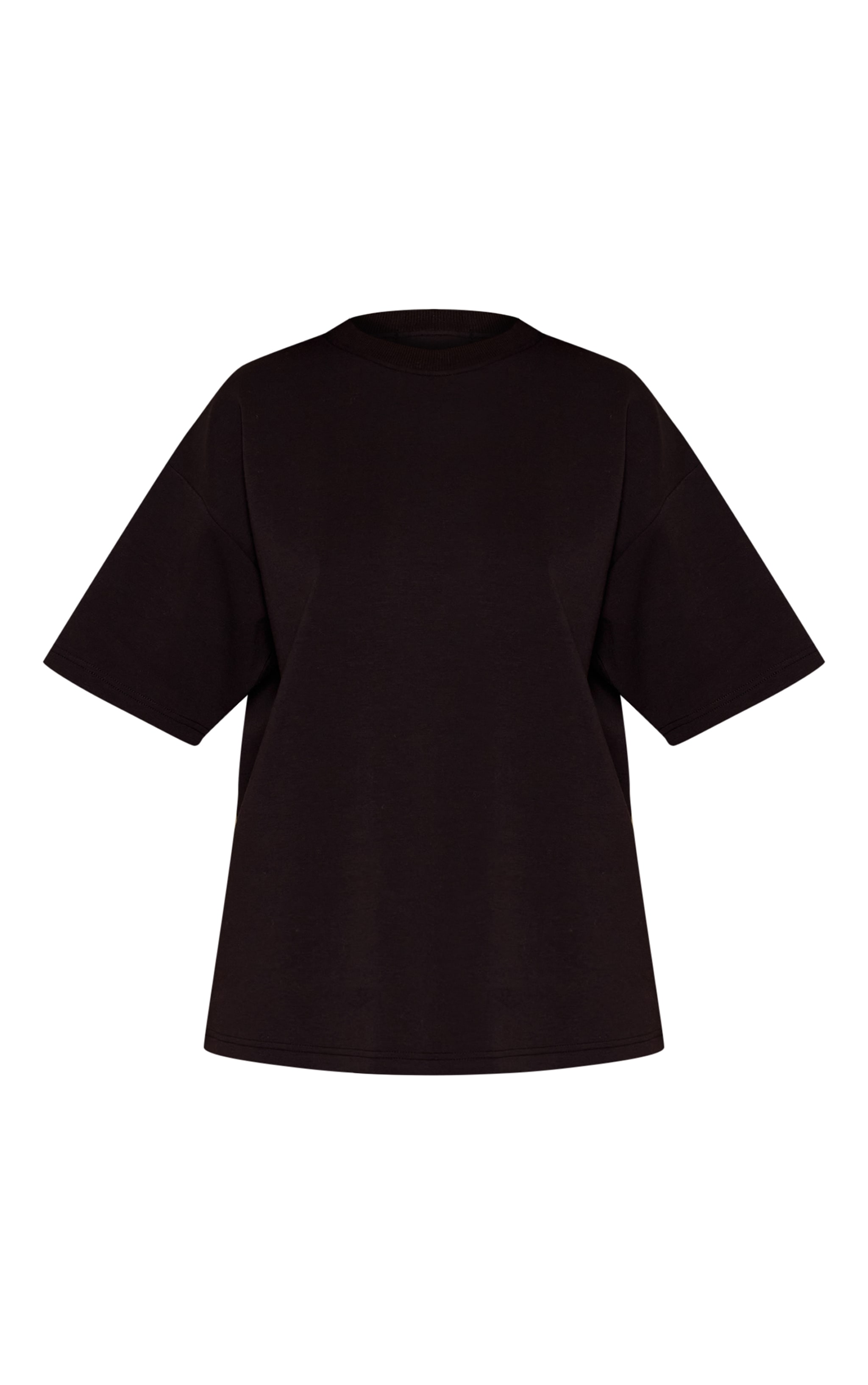Petite Black Boxy Oversized T-Shirt  image 5