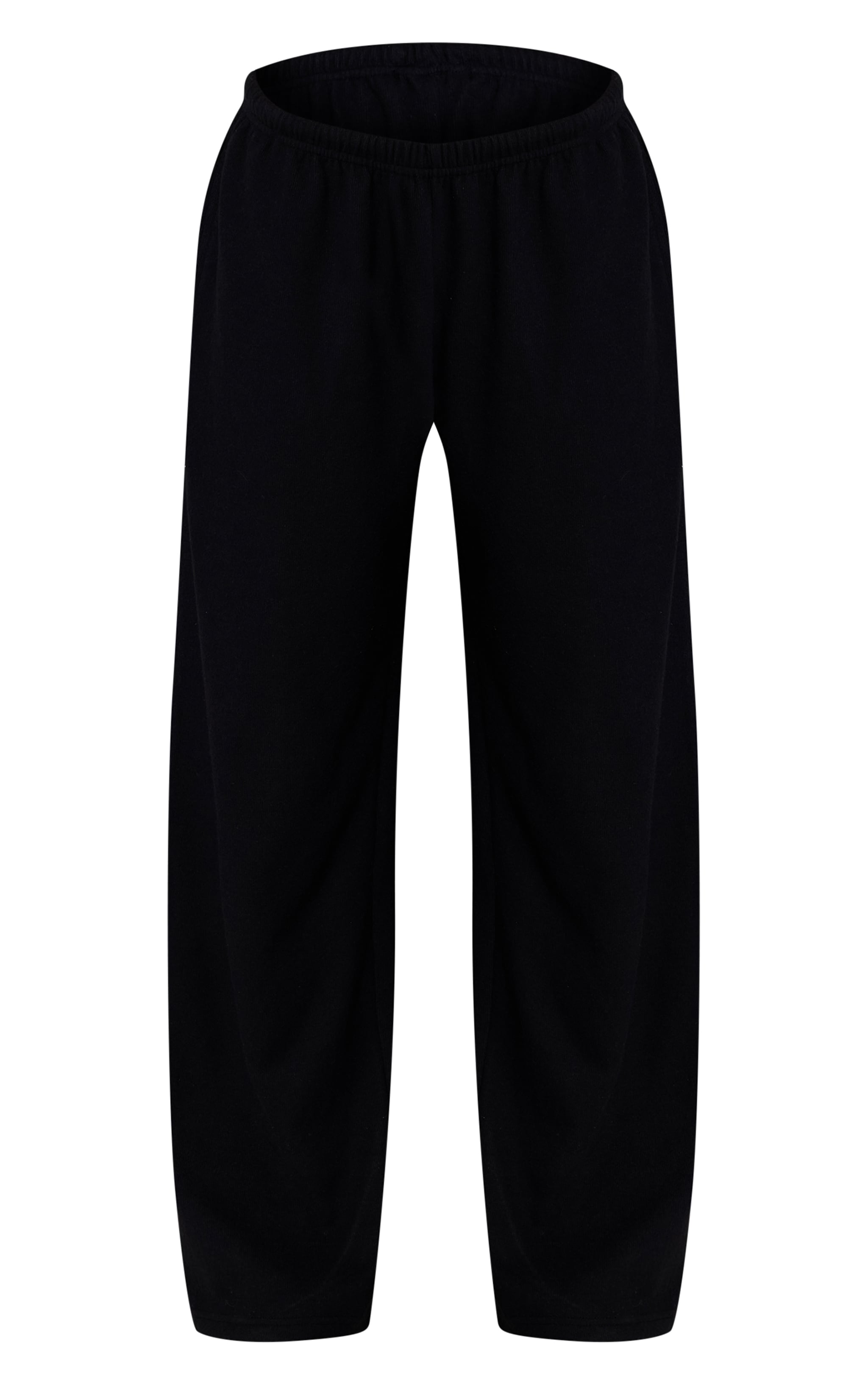 Black Soft Touch Wide Leg Track Pants image 5