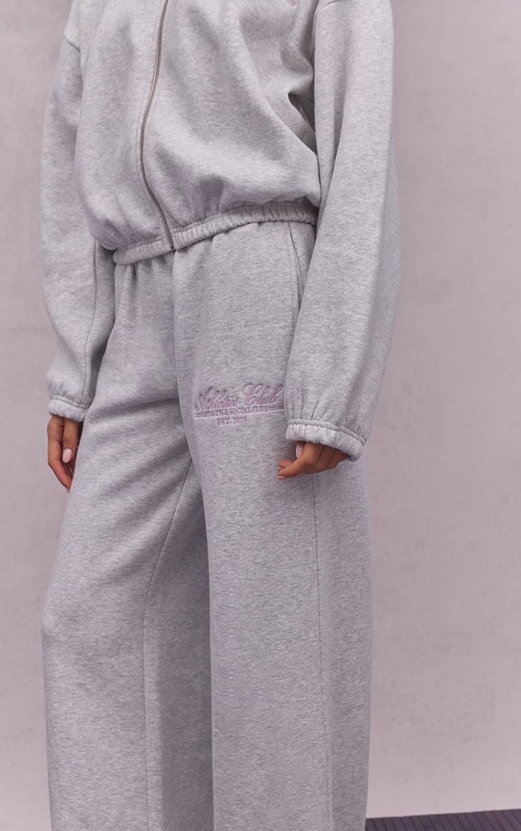 Ash Grey Athletics Club Cotton Fleece Straight Leg Sweatpants image 4