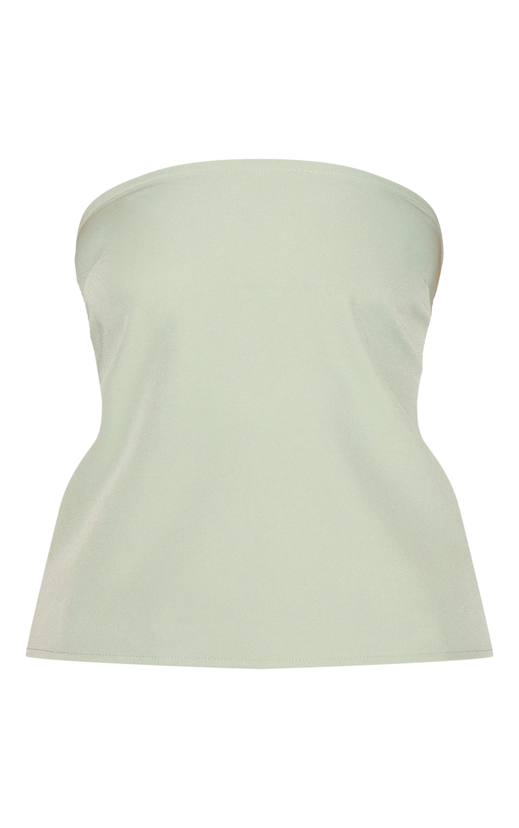 Bustier droit tissé sauge image 5