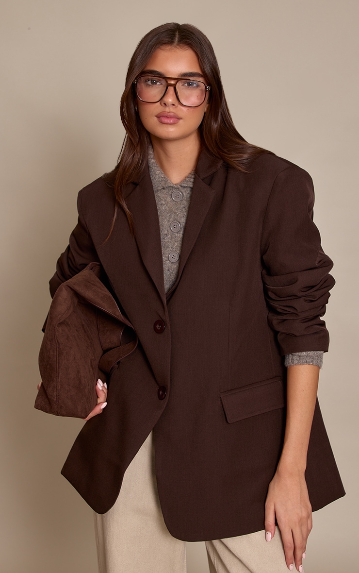 Chocolate Oversized Blazer