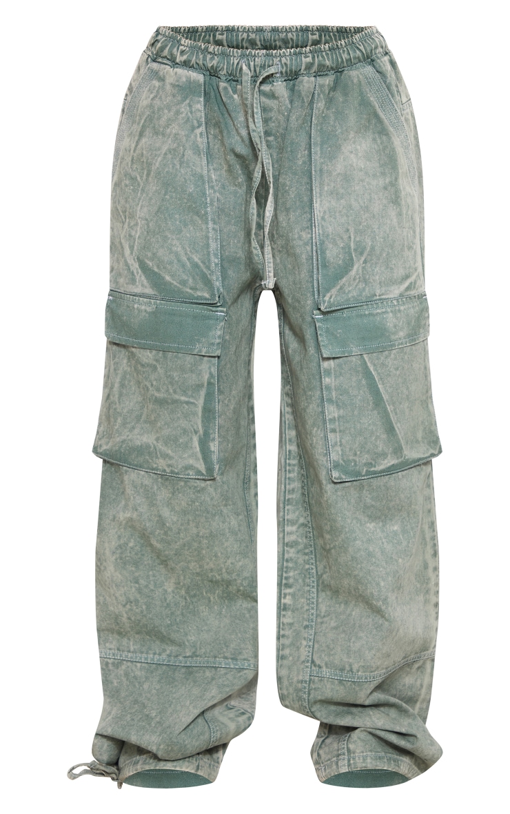 Petite Sage Contrast Stitch Cargos image 5