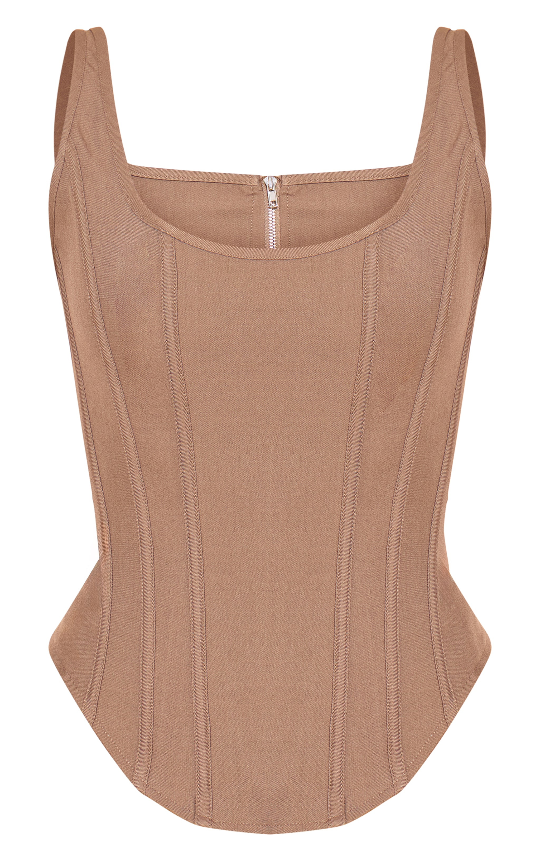 Mushroom Boned Dip Hem Longline Corset image 5