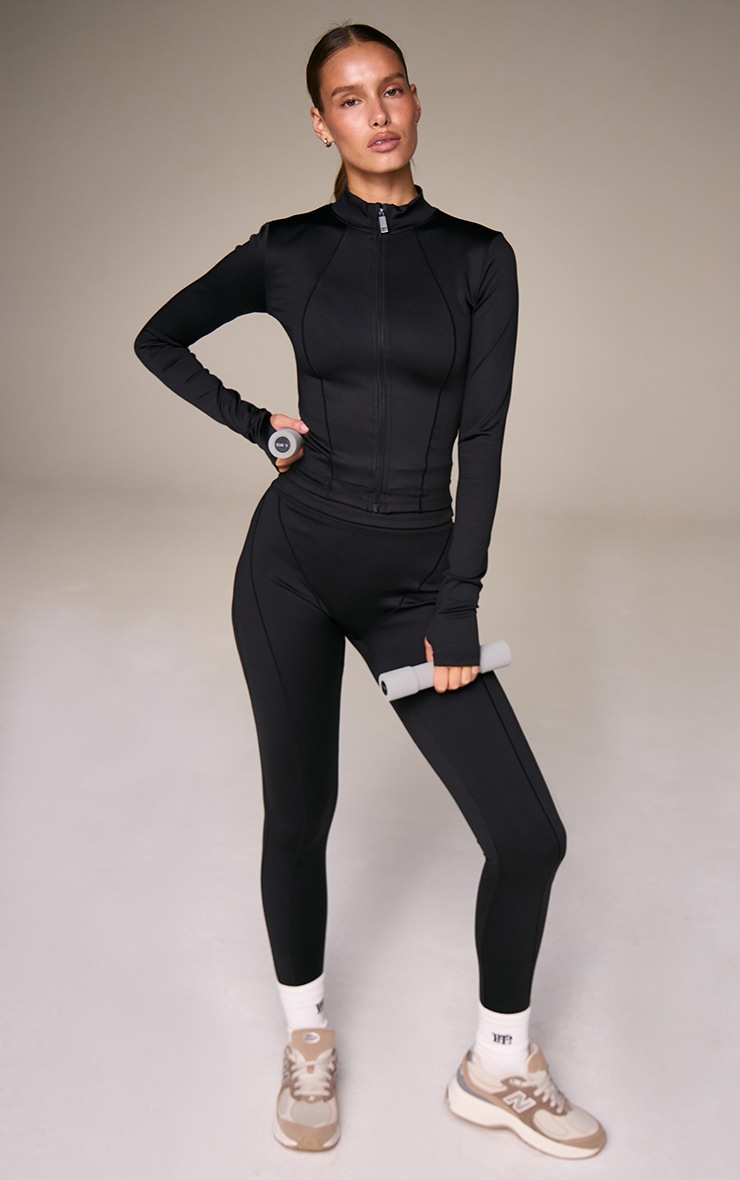 Black Ultimate Seam Detail Legging image 1