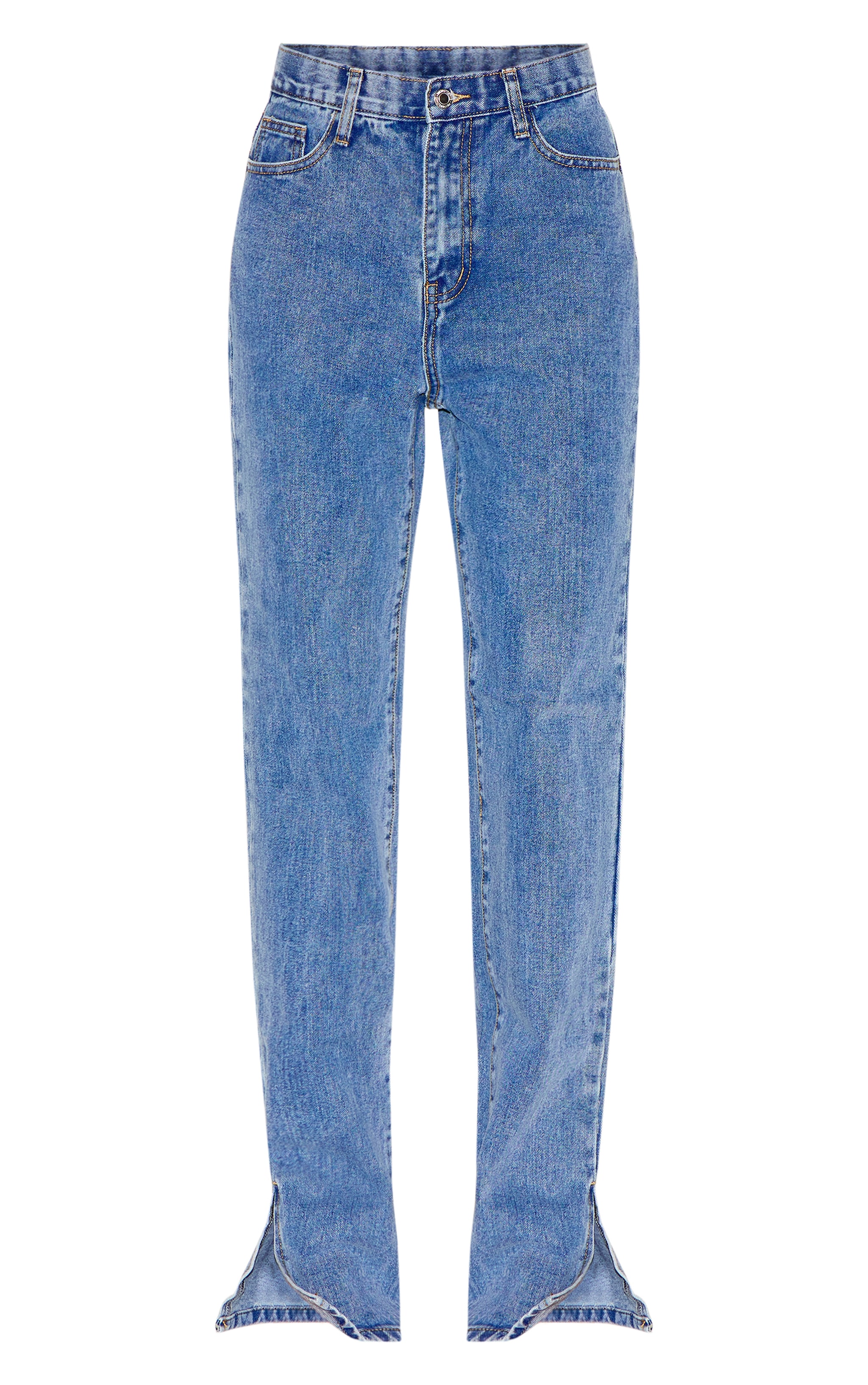 Vintage Wash Split Hem Jeans image 5