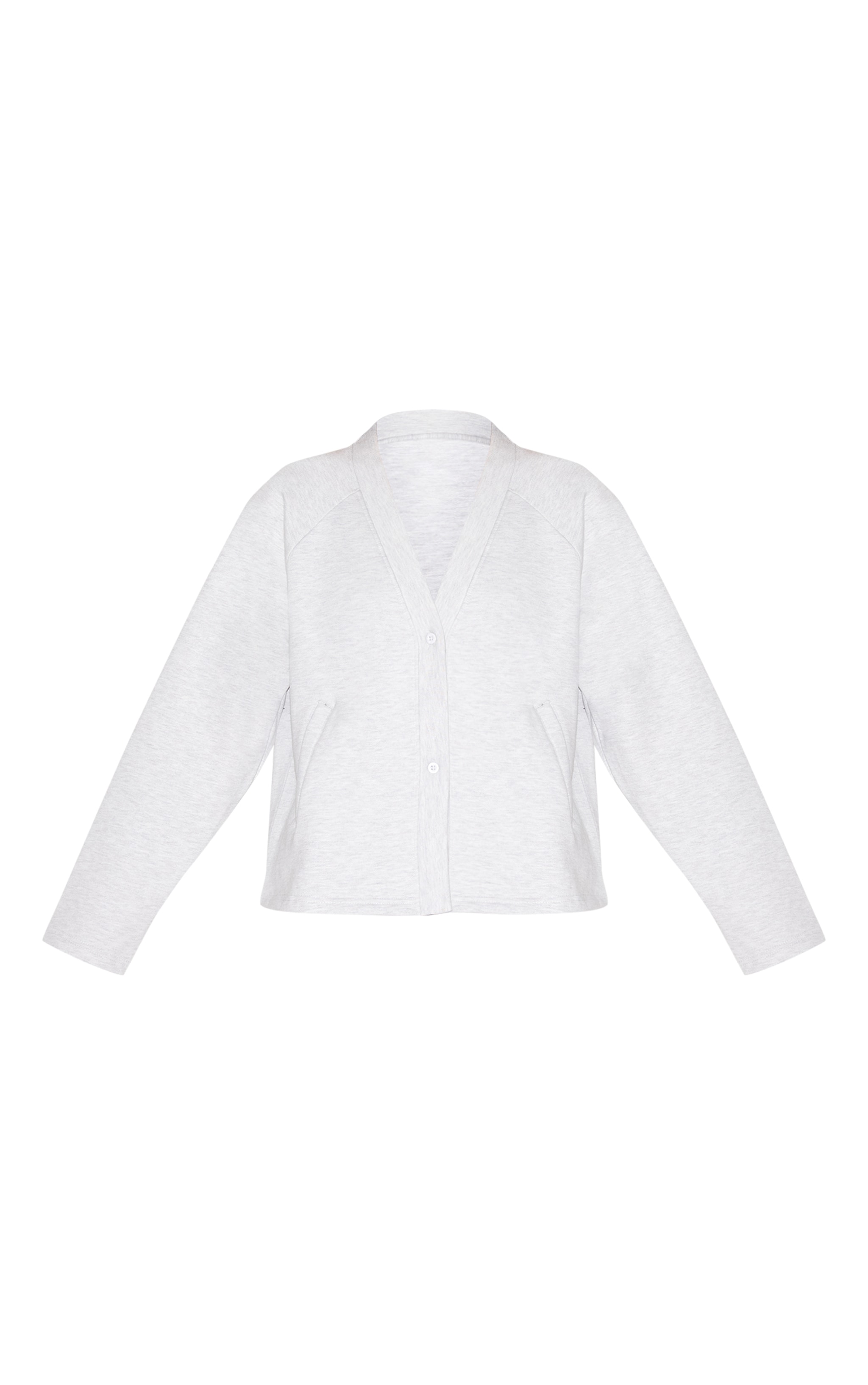 Ash Grey Premium Boxy Sweat Cardigan image 5