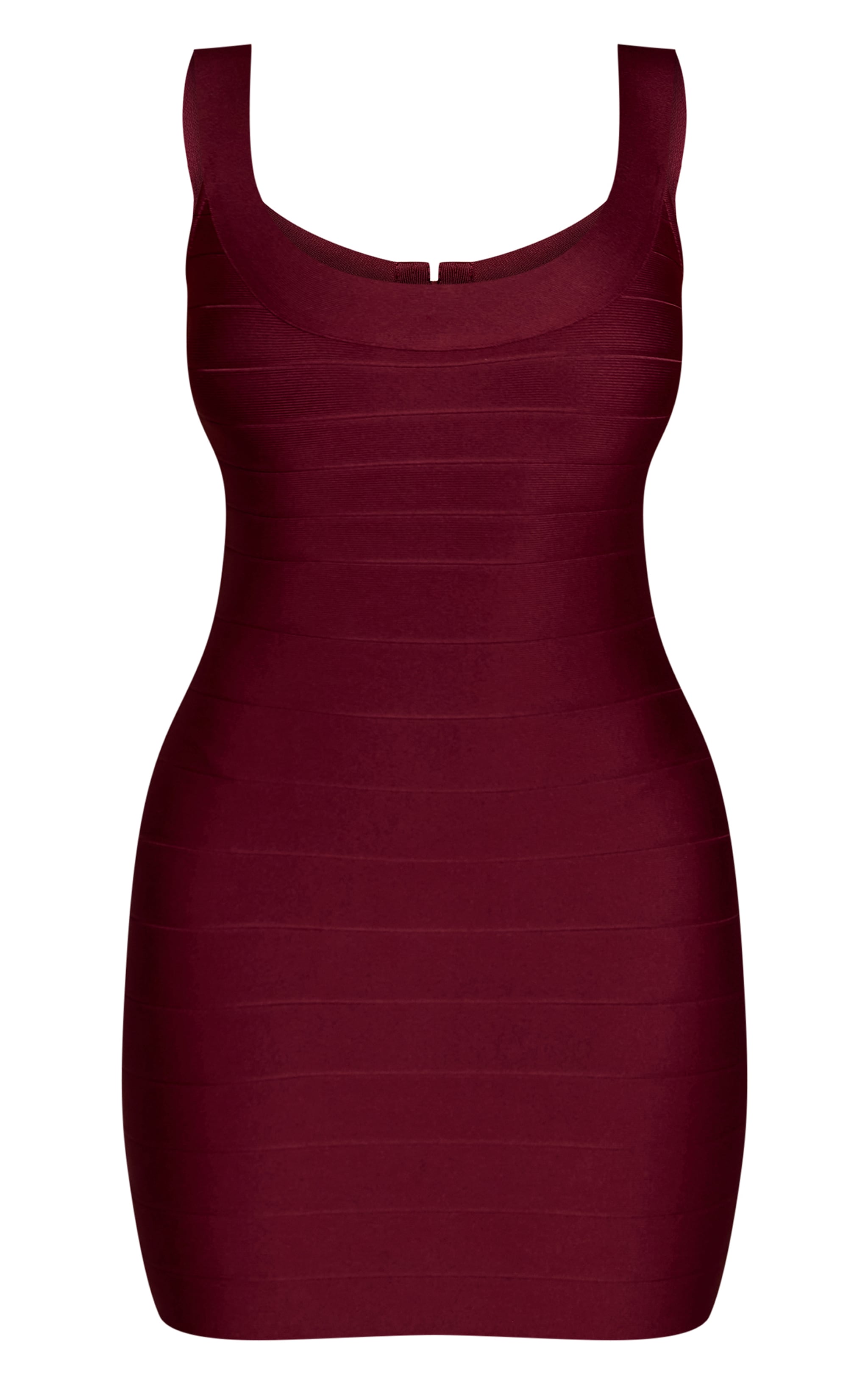 Shape Wine Bandage Scoop Neck Mini Dress image 5
