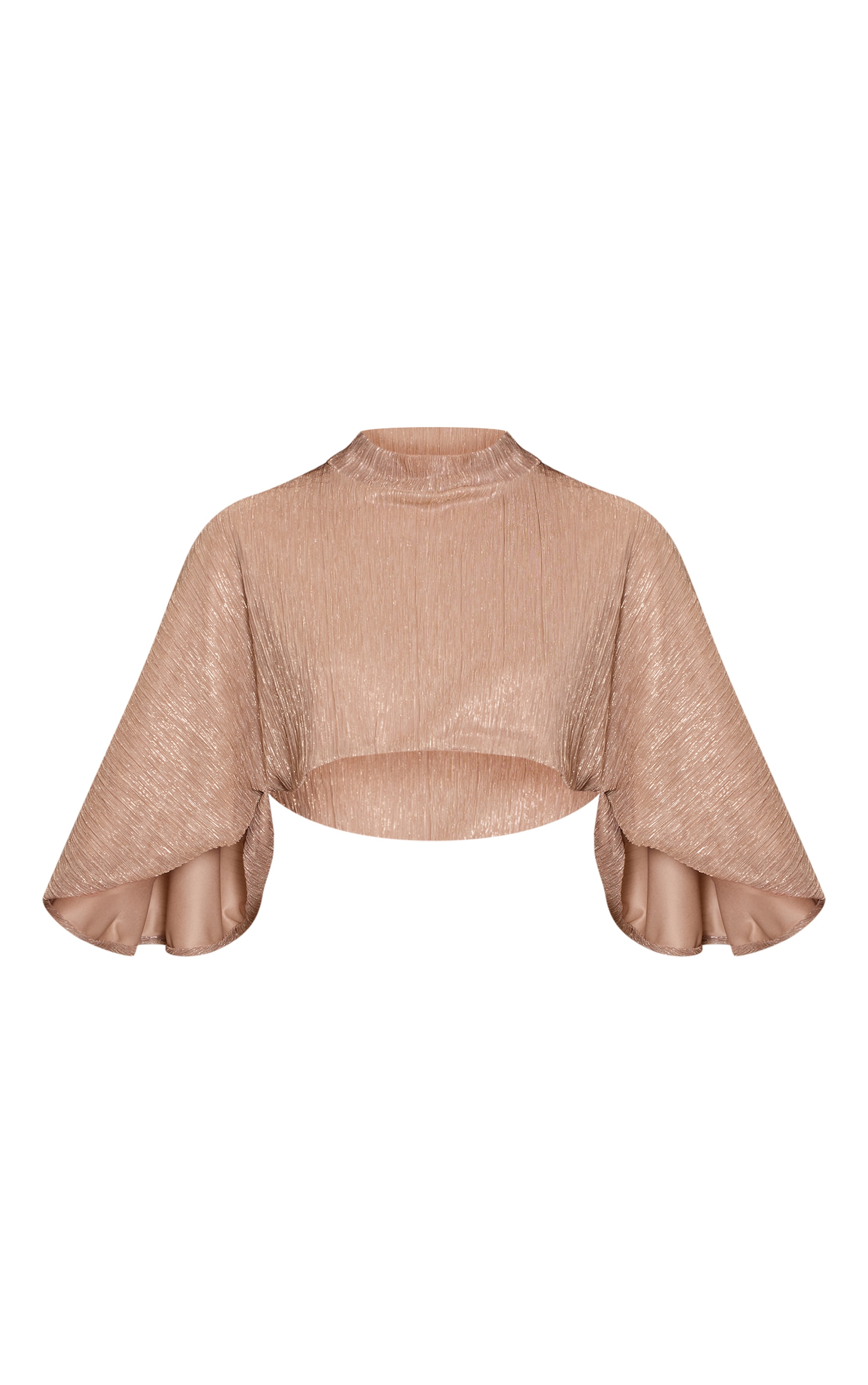Gold Glitter Textured Cape Top image 5