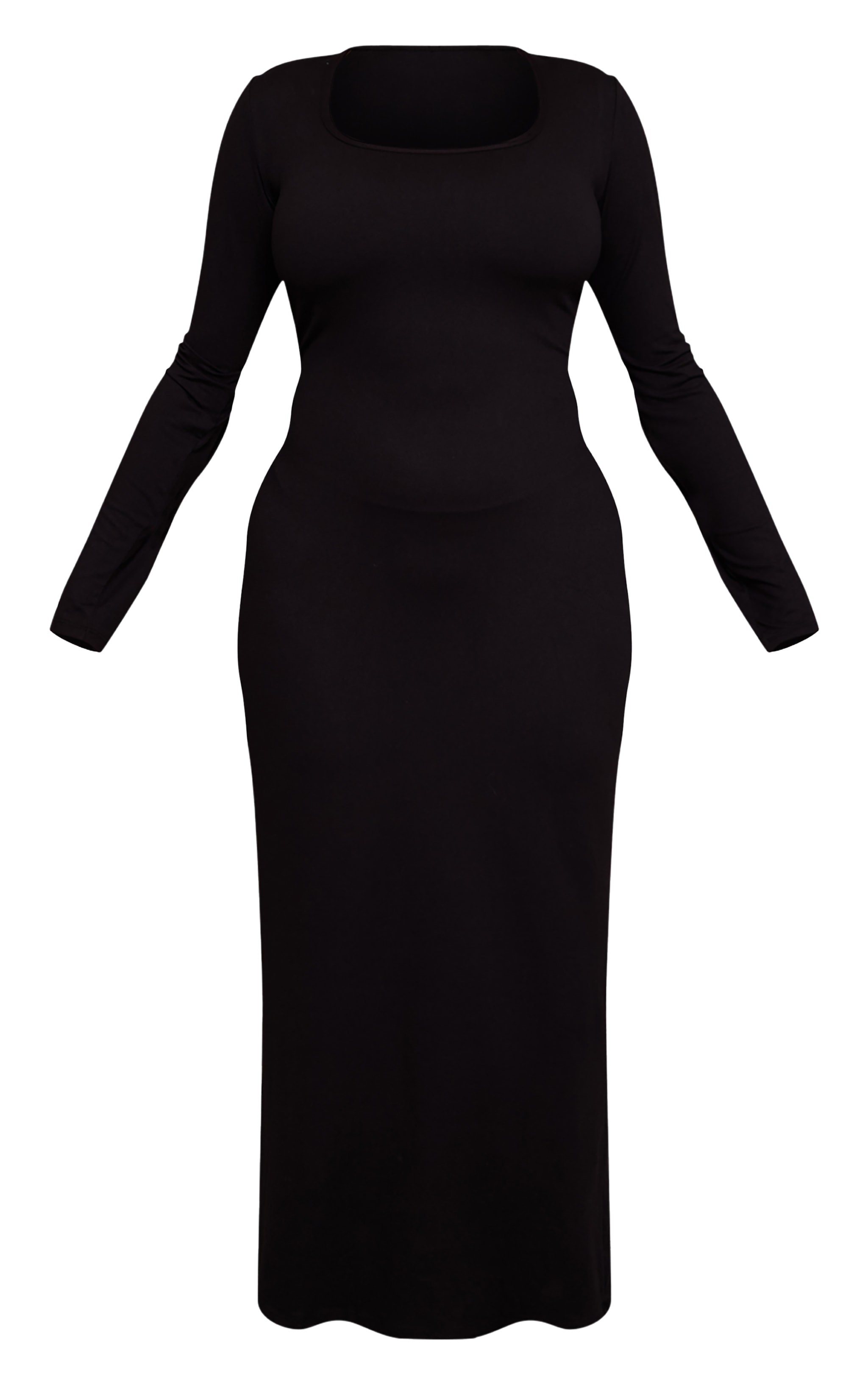 Plus Robe longue en Sculpt noir à col rond image 5